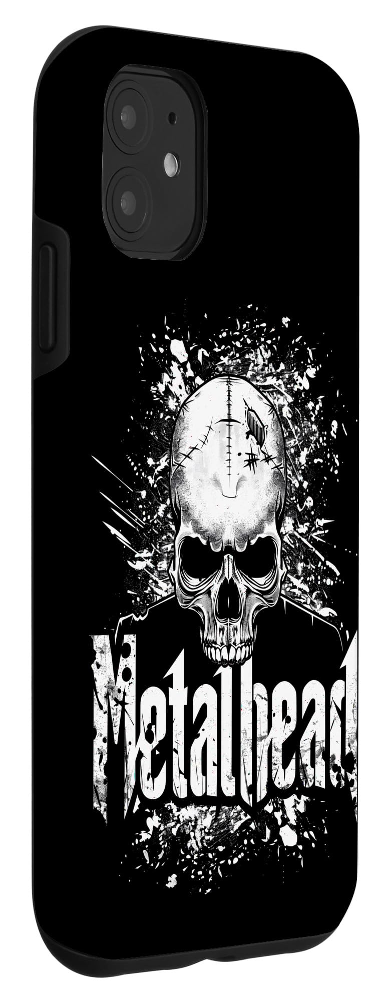 iPhone 11 Metalhead skull for mosher metalheads and metal music fans Case - Image 3
