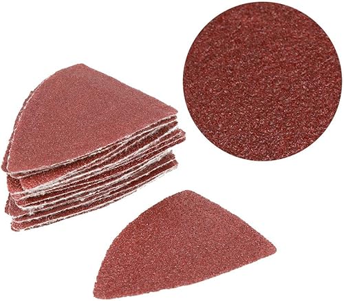 Miniatura 2 de Hojas de lija triangulares con gancho y bucle, 82 unidades, almohadilla de arena oscilante multiherramienta para Bosch Stanley Multimaster Dremel