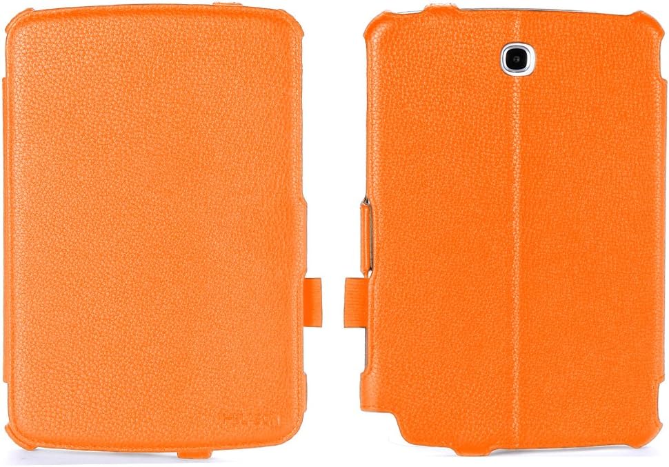 i-Blason Slim Book Shell Case and Cover Auto Wake/Sleep for Samsung Galaxy Note 8.0 GT-N5100/N5110 WiFi 4G LTE (3 Year Warranty)-Orange