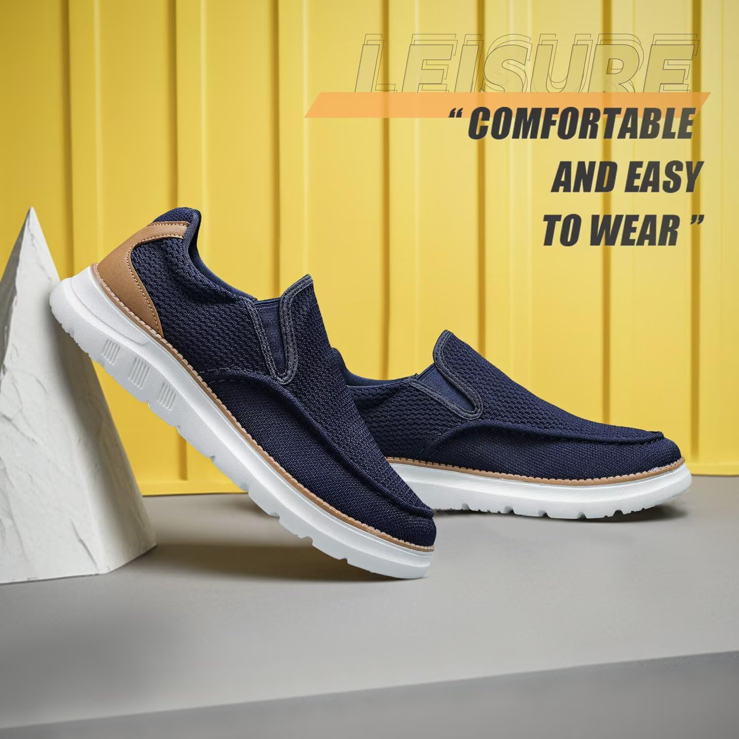 Scarpe da Barca da Uomo Casual Loafers Slip On Walking Dress Sneakers Mesh Business Oxfords Lavoro Leggera Suola Morbida