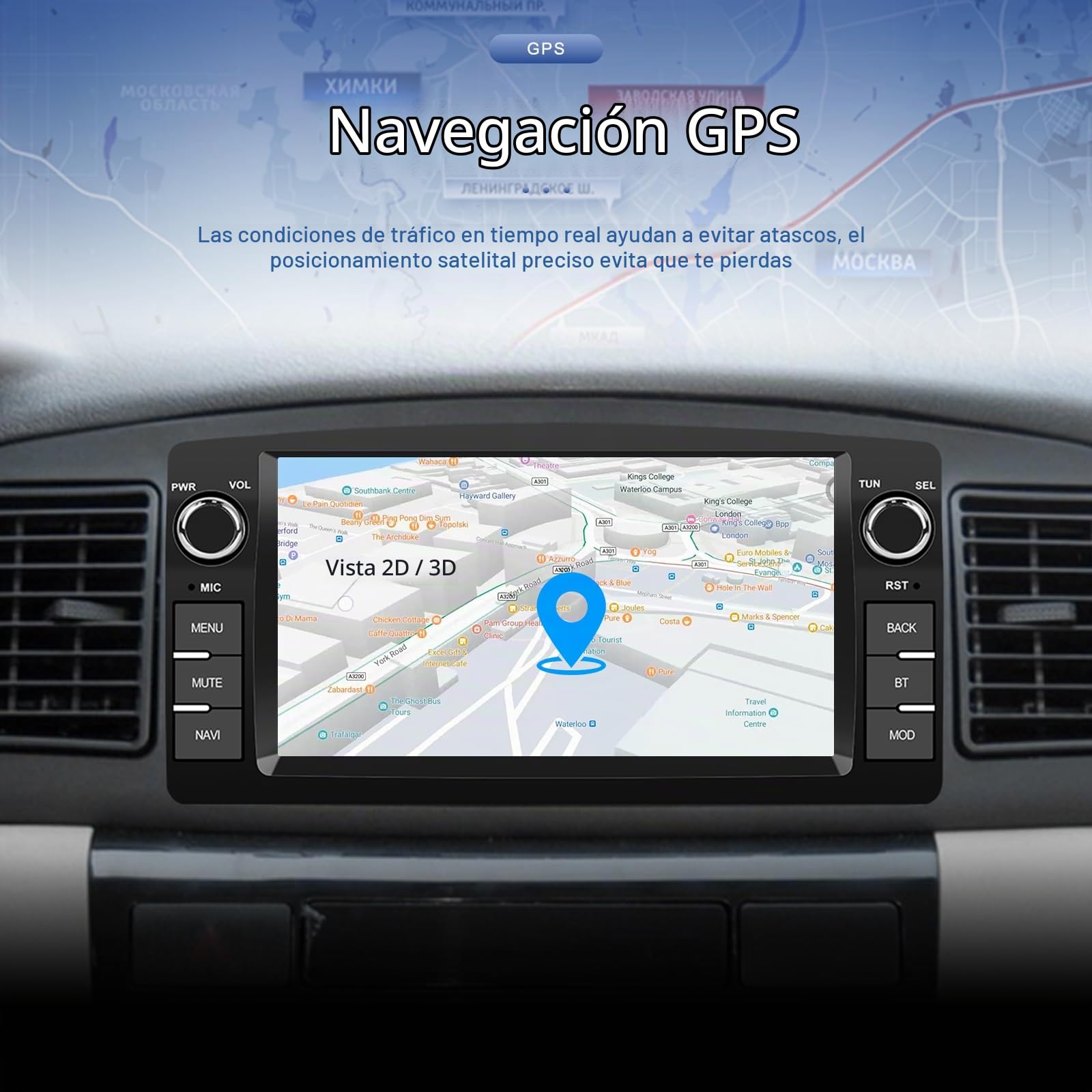 7" Pantalla Radio Coche para Toyota Corolla E120 2000-2006 2+64G | Android 13 Inalámbrico Carplay Android Auto, 7" IPS Pantalla táctil Radio con Bluetooth/WiFi/GPS/Cámara de Seguridad/FM/RDS