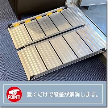 Amazon.co.jp: 【どこでもバリアフリー】簡易設置スロープ【左右