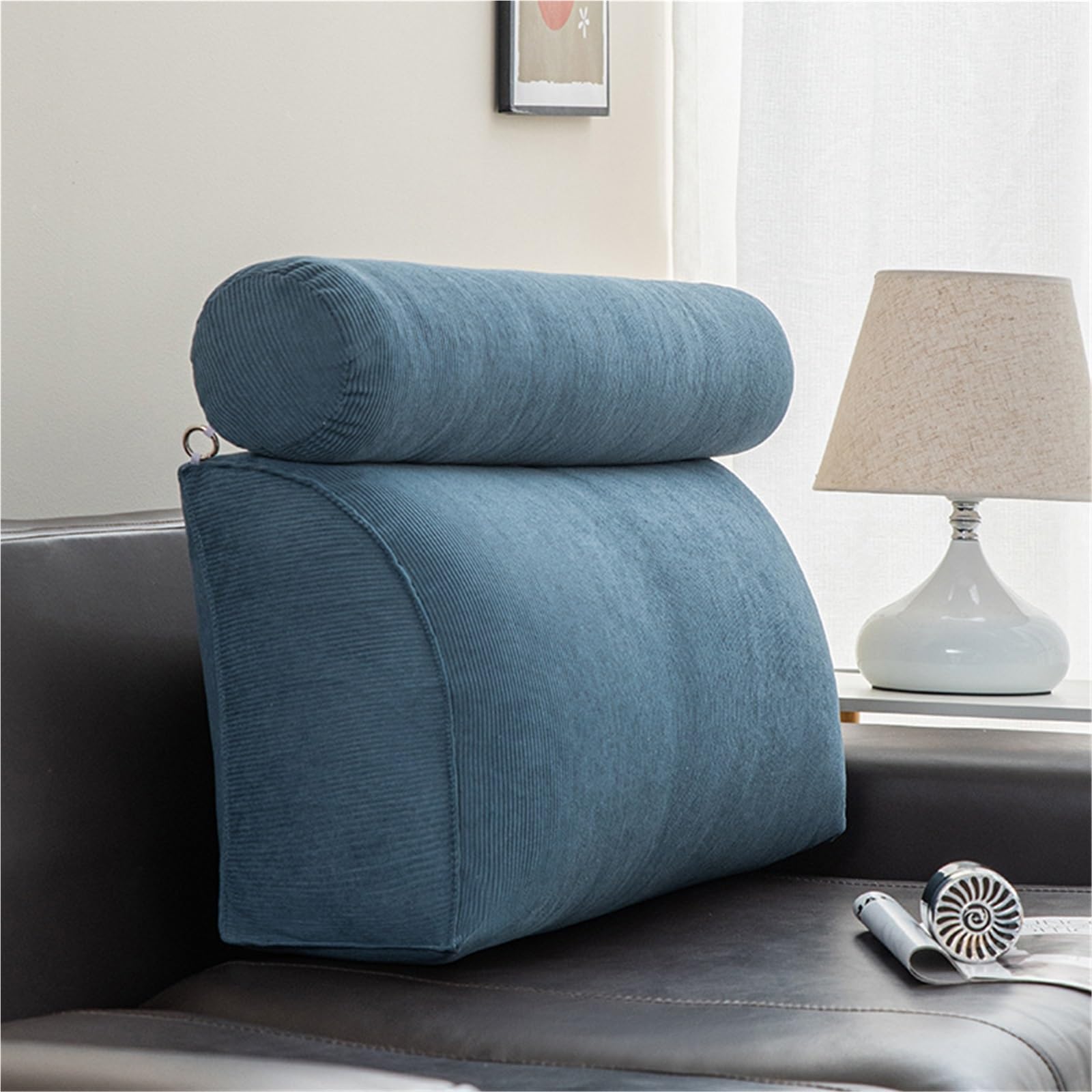 Headboard Pillow Twin Size Corduroy Wedge Mat for Dorm Daybed Bedding