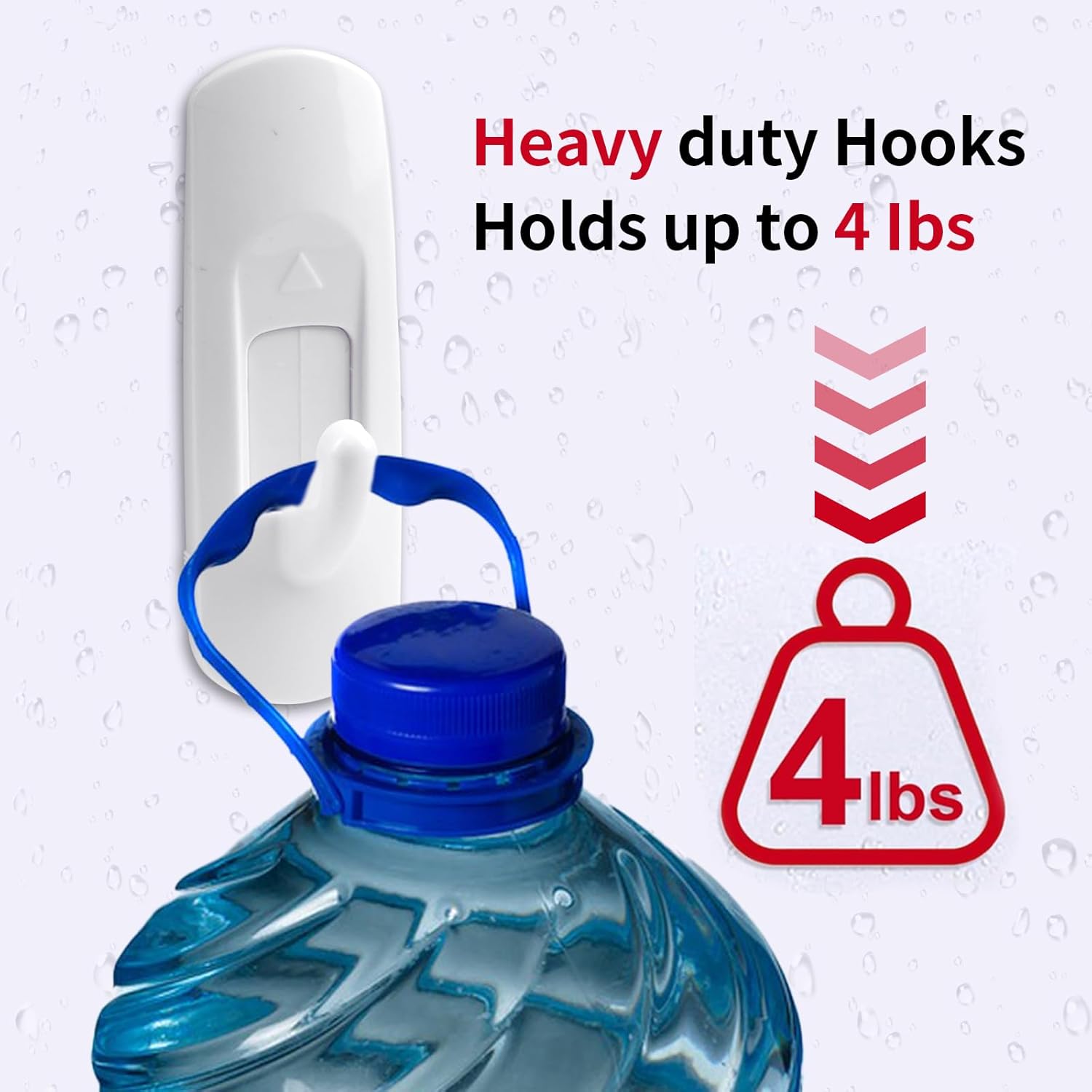 7Pcs Large Utility Hooks, Damage Free Hanging Wall Hooks with Adhesive Strips, No Tools Adhesive Hooks for Hanging Decorations