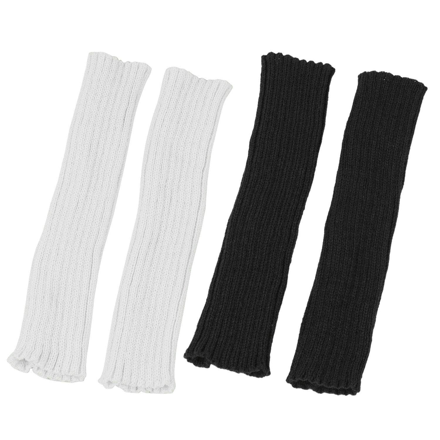 EOWVISN 2 Pairs Of Long Fingerless Gloves, Soft Thermal Gloves, Long Arm Warmers For Women, Forearm Warmers, Knitted Fingerless Gloves, Thermal Knitted Gloves