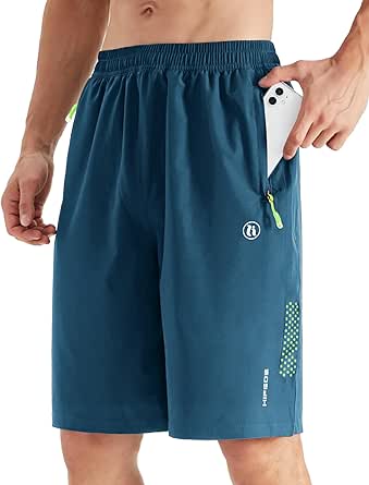 HIFEOS Mens Athletic Shorts -Running, Tennis Gym Workout Shorts for Men 5"/7"/9"- Comfort, Lightweight, 3 Zippered Pockets