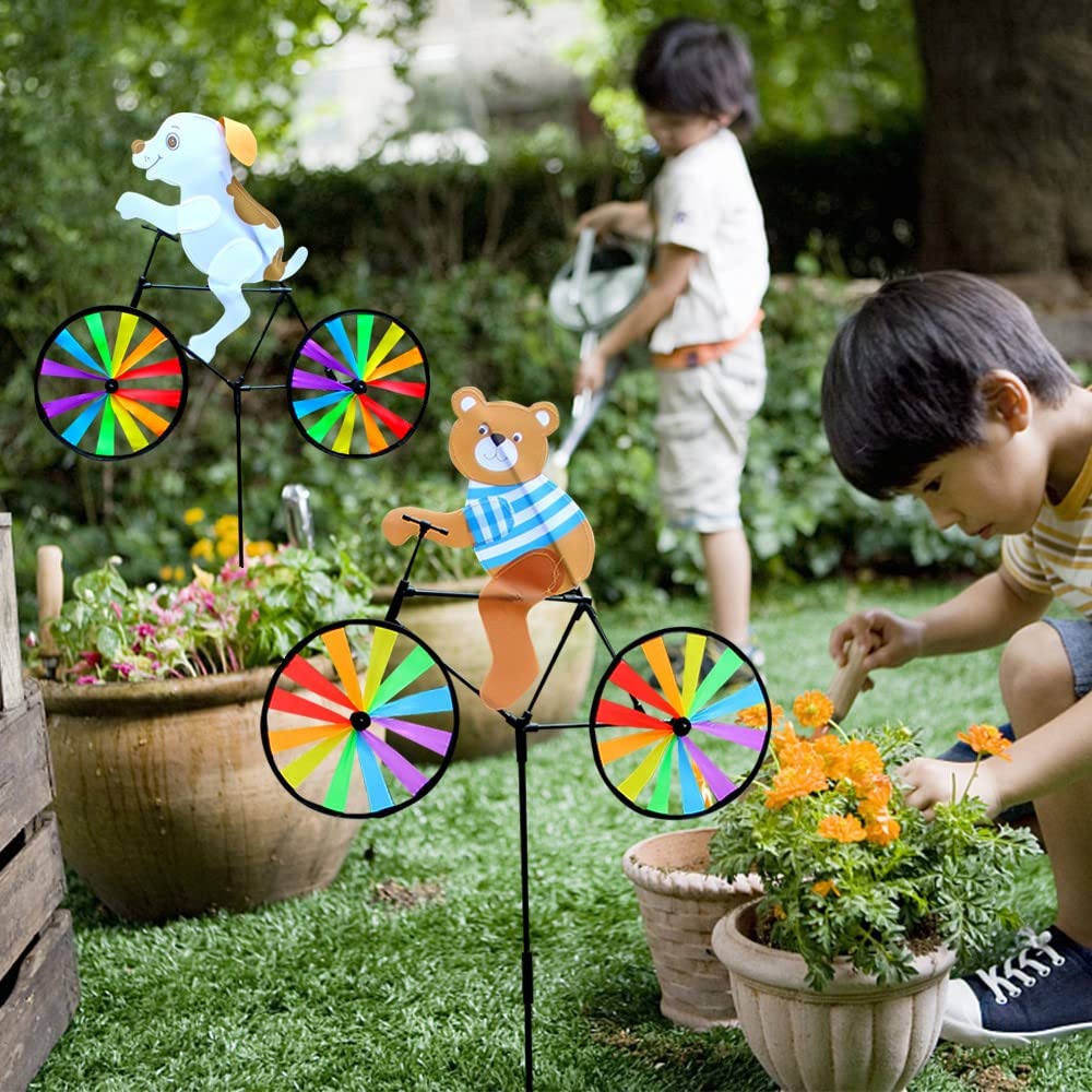 Molinillo De Viento Para Bicicleta Infantil | Arcoíris 3D | Decoración Y Juguete Para Scooter