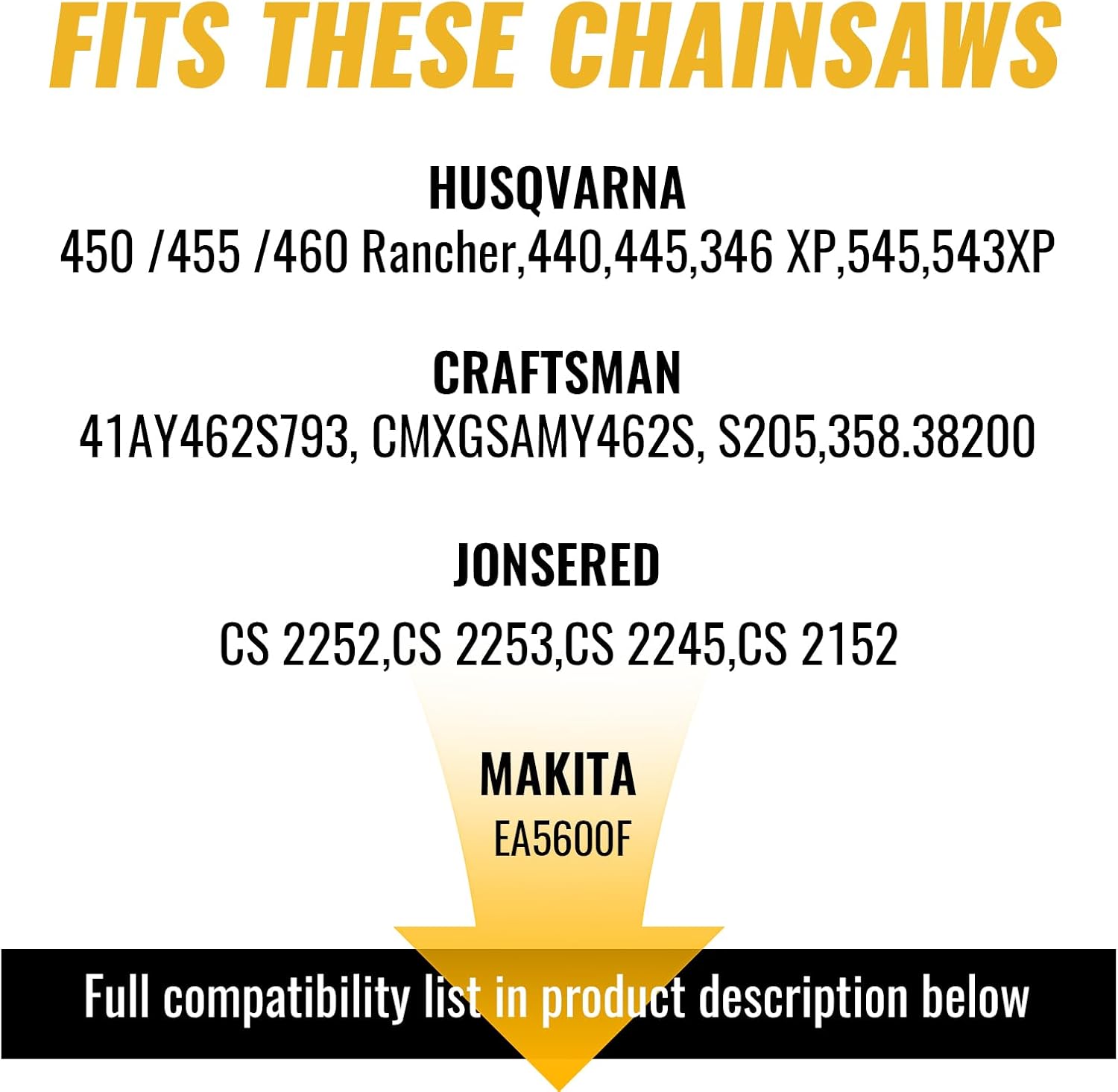 3 Pack 20 Inch Chainsaw Chain 80 Drive Links, .050" Gauge, .325" pitch, Semi-Chisel Chain Saw Chains for Husqvarna, Craftsman, Poulan, Greenworks and More Chainsaw Brands