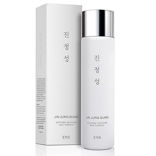 JIN JUNG SUNG Soothing Non-sticky Face Moisturizer Essence Serum 5 Oz Oily Dry Sensitive Skin Tone Evening Deep Inner Moisturizing 7-Hyaluronic Acids Beta-Glucan Niacinamide Men Women Korean Skincare