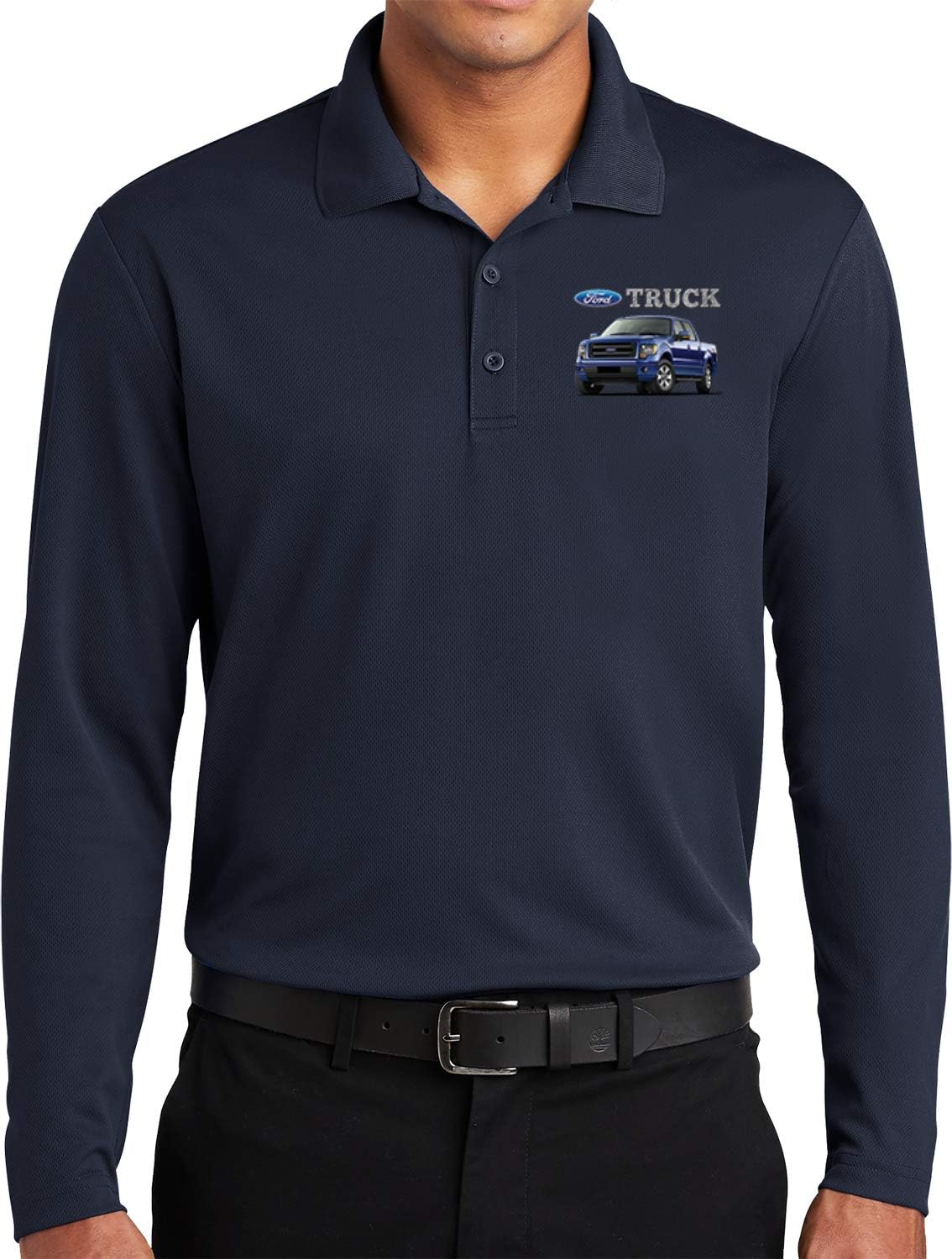 Ford F-150 Truck Long Sleeve Polo Pocket Print