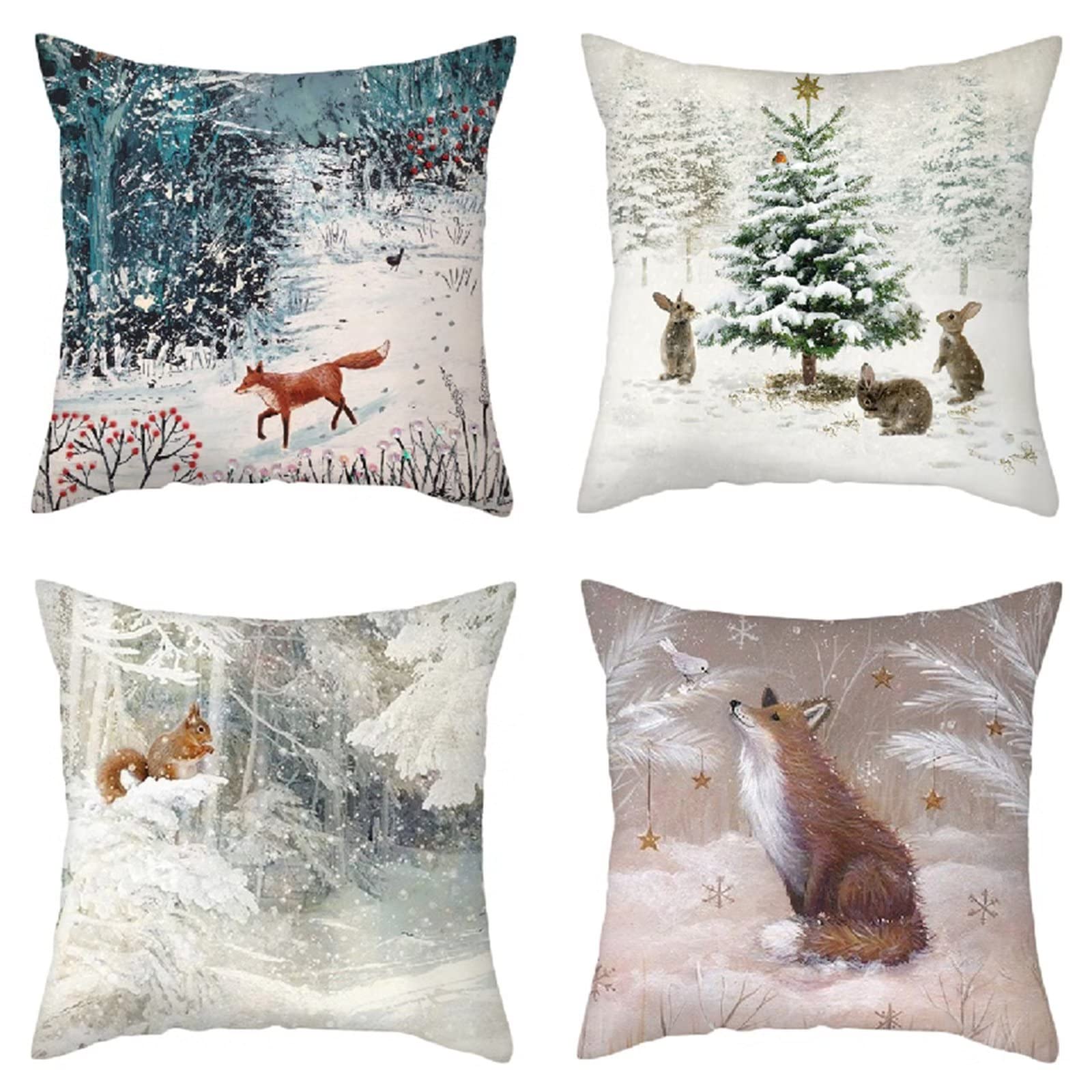 Cojines 60x60cm Almohada Blanca Cojines Decorativos para Sofa Moderna Decorativa Cojín Juego de 4 para Decoración Hogar Soft Almohadas cuadradas Funda de Cojín