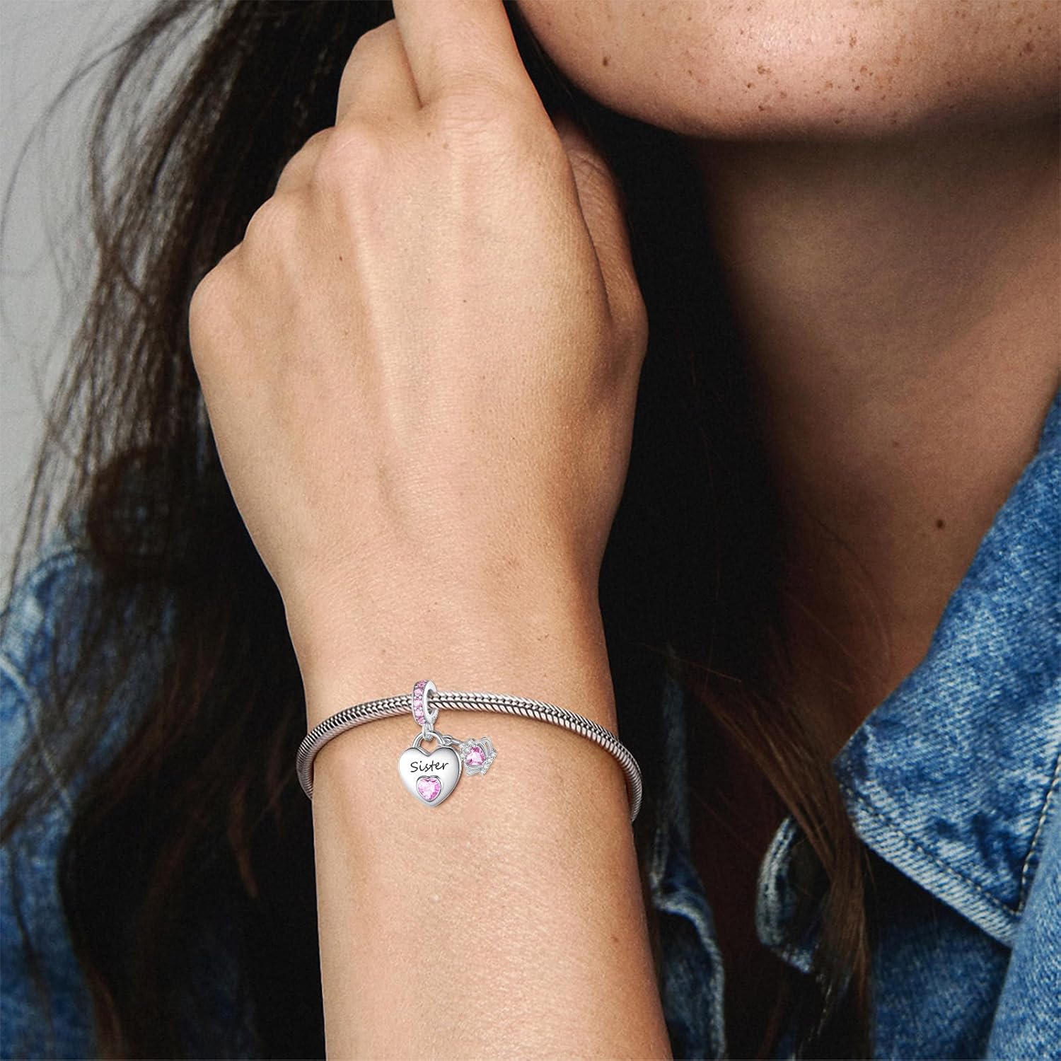 Family Charms for Charms Bracelet: 925 Sterling Silver Heart Dangle Charms for Bracelets and Necklaces, Birthday Mother's Day Christmas Jewelry Gifts For Women. - Image 3