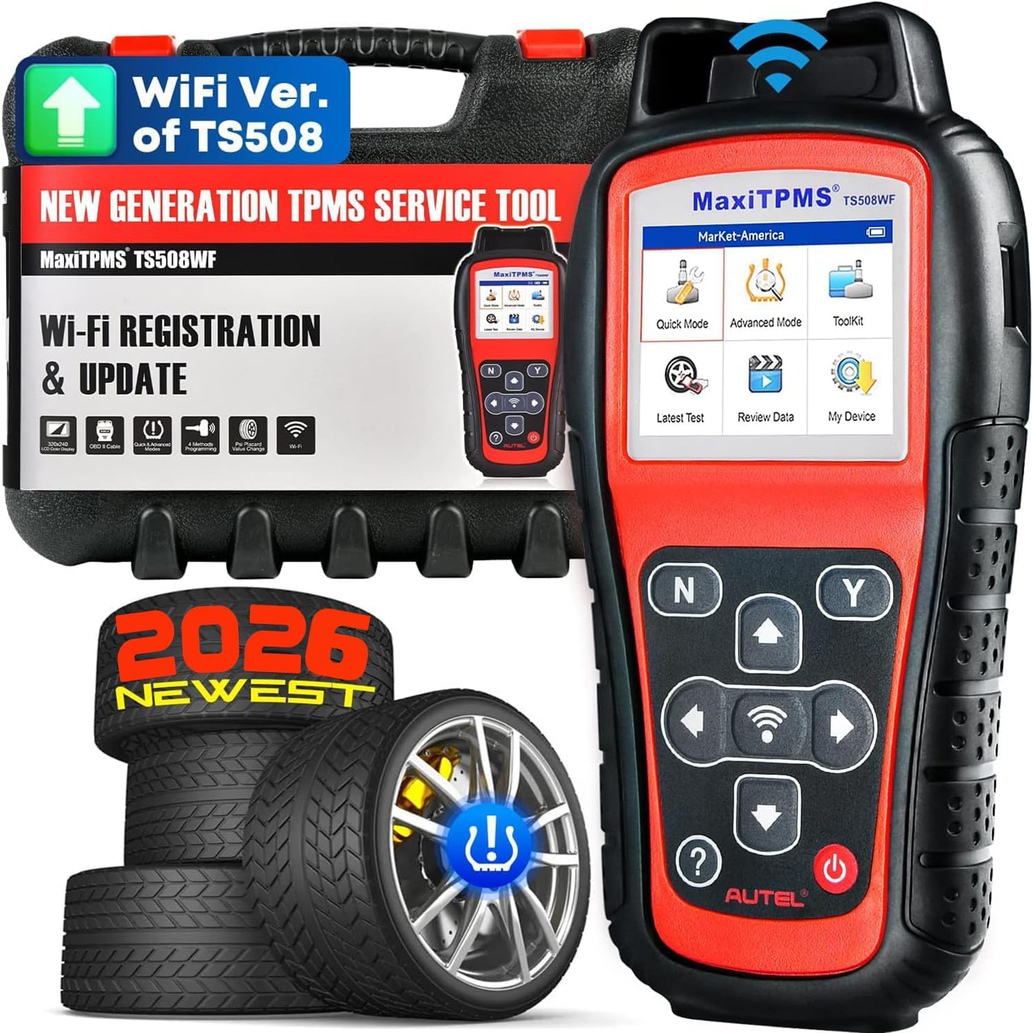 Autel MaxiTPMS TS508WF: 2026 Upgrade WiFi Ver. von RDKS Programmiergerät TS508 TS501 PRO TS408S, Alle TPMS Sensoren Aktivieren, MX Sensor Programmieren, TPMS Zurücksetzen, TPMS Code Lesen/Löschen