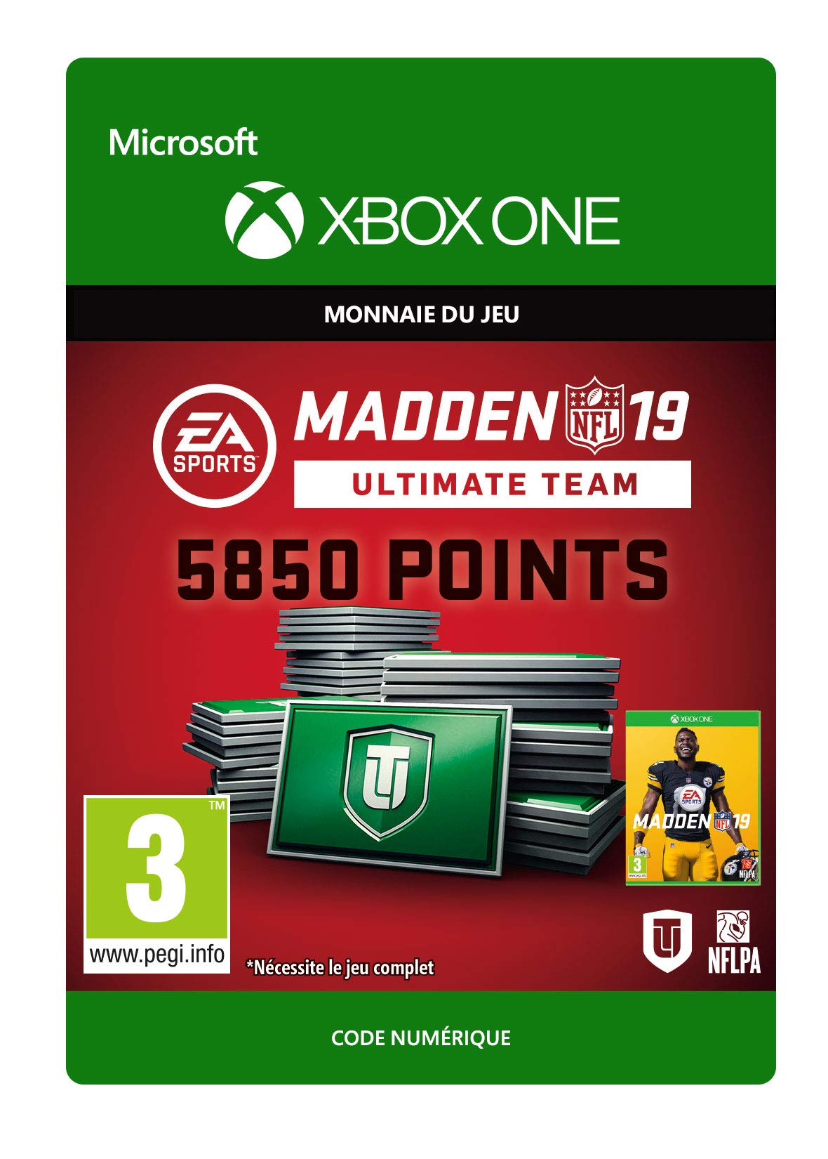 Madden Points 5850 Code de téléchargement Madden NFL 19 Xbox One pour débloquer vos joueurs