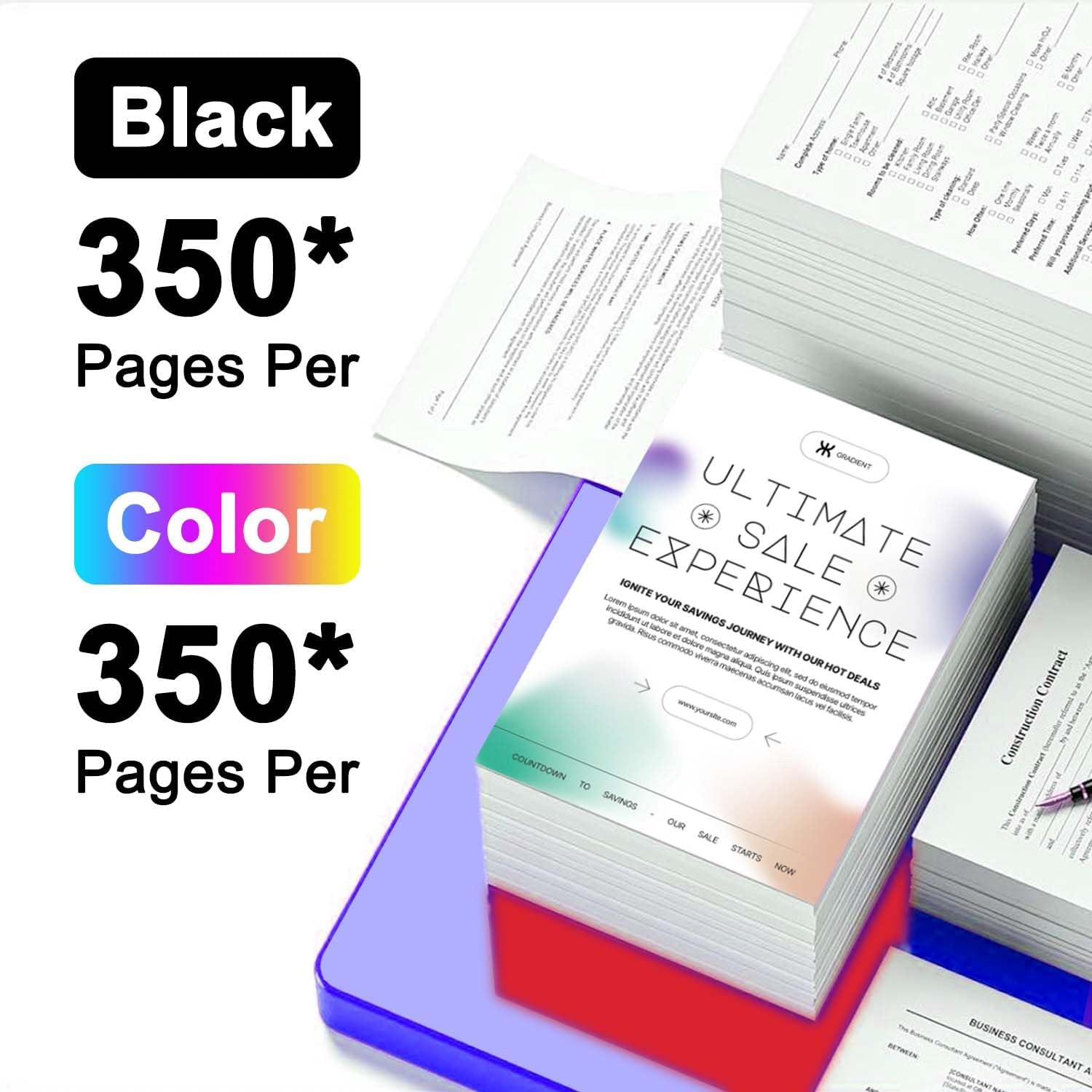 LC201XL LC203 Ink Cartridges (5 Pack, 2Black 1Cyan 1Magenta 1Yellow) Compatible Ink Cartridges Replacement for Brother LC201XL LC203 with FC-J460DW MFC-J480DW MFC-J485DW MFC-J880DW Printer