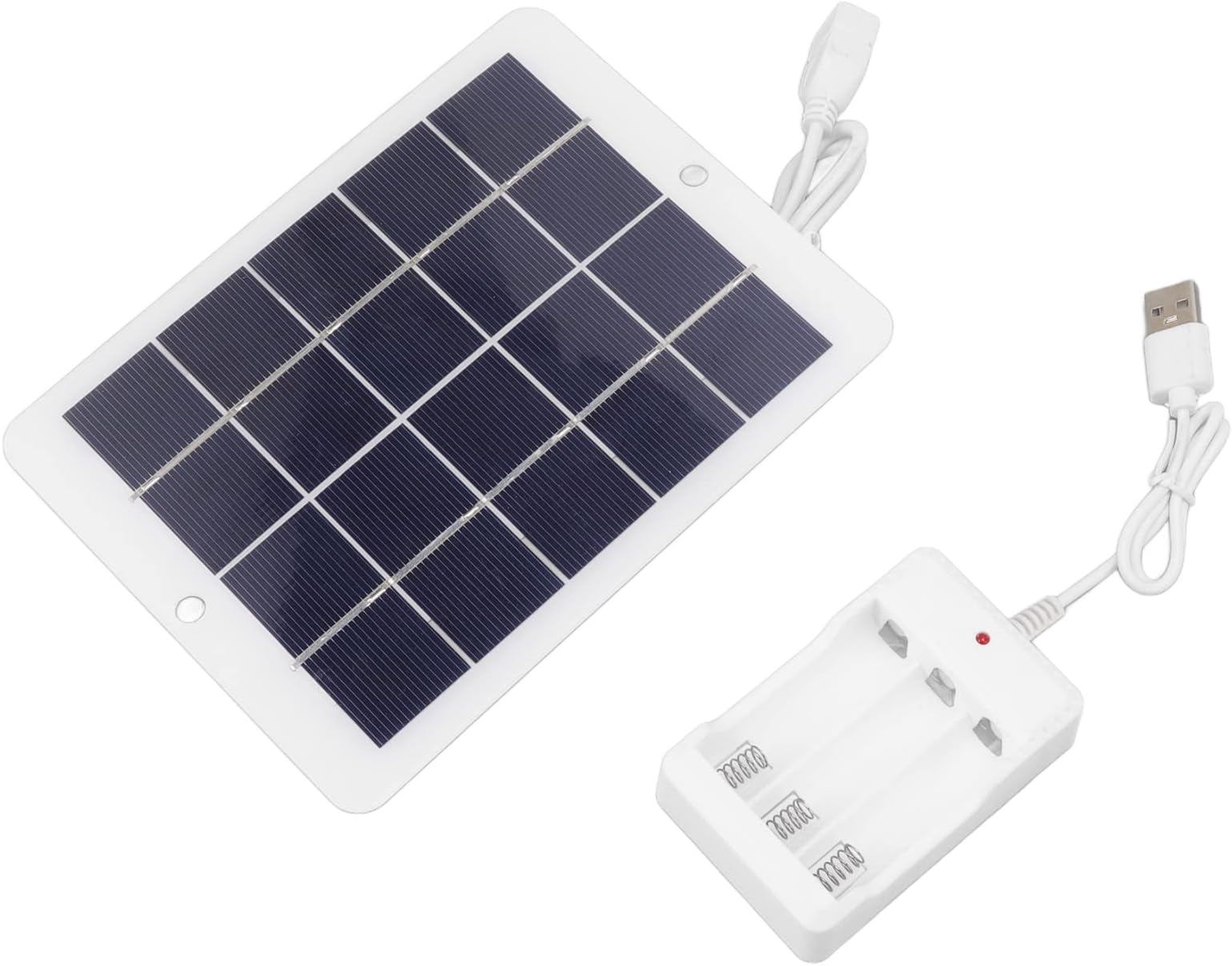 Solar Panel Battery Charger, 3W 5V High Conversion Rate Efficient Output Portable Solar Cell with 3 Charging Positions, for DIY Lawn Lamps Wall Lamps Flashlights Phone