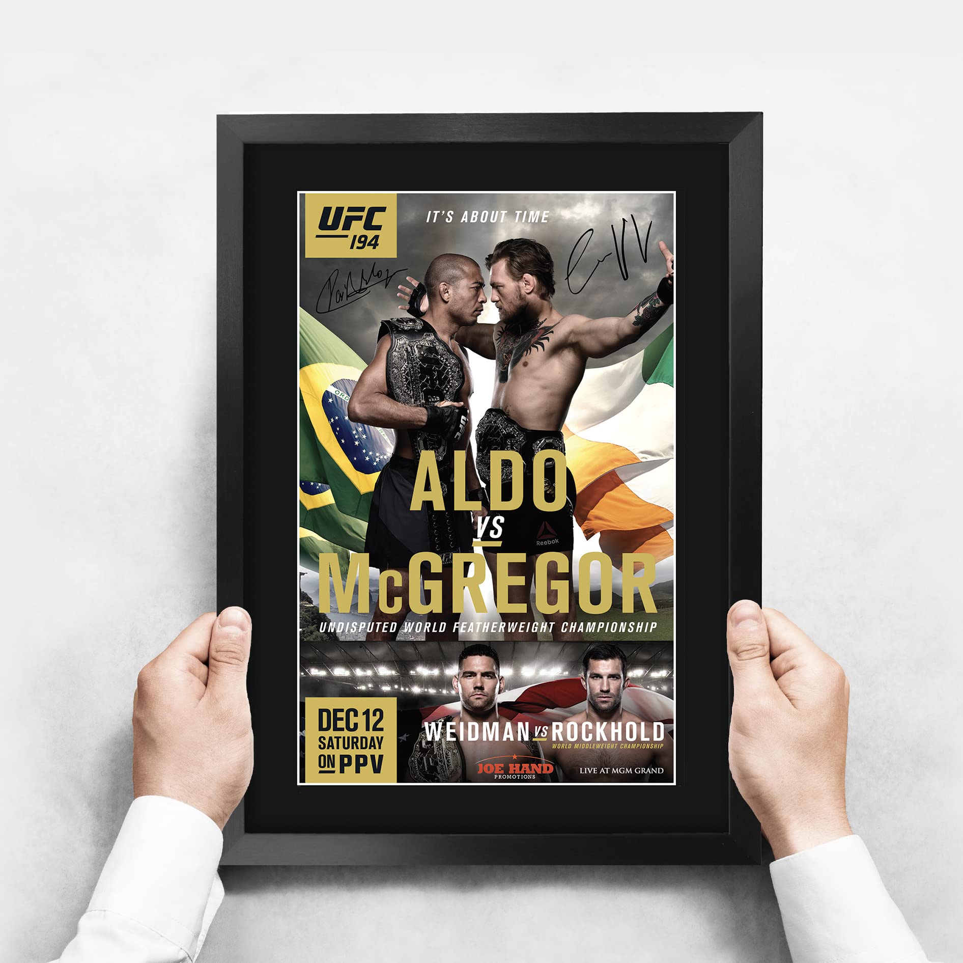 HWC Trading FR A3 Ultimate Fighting Champion 194 Geschenke Gedruckt, Signiert Autogramm Bild Für Ufc-Erinnerungsstücke-Fans - A3 Eingerahmt