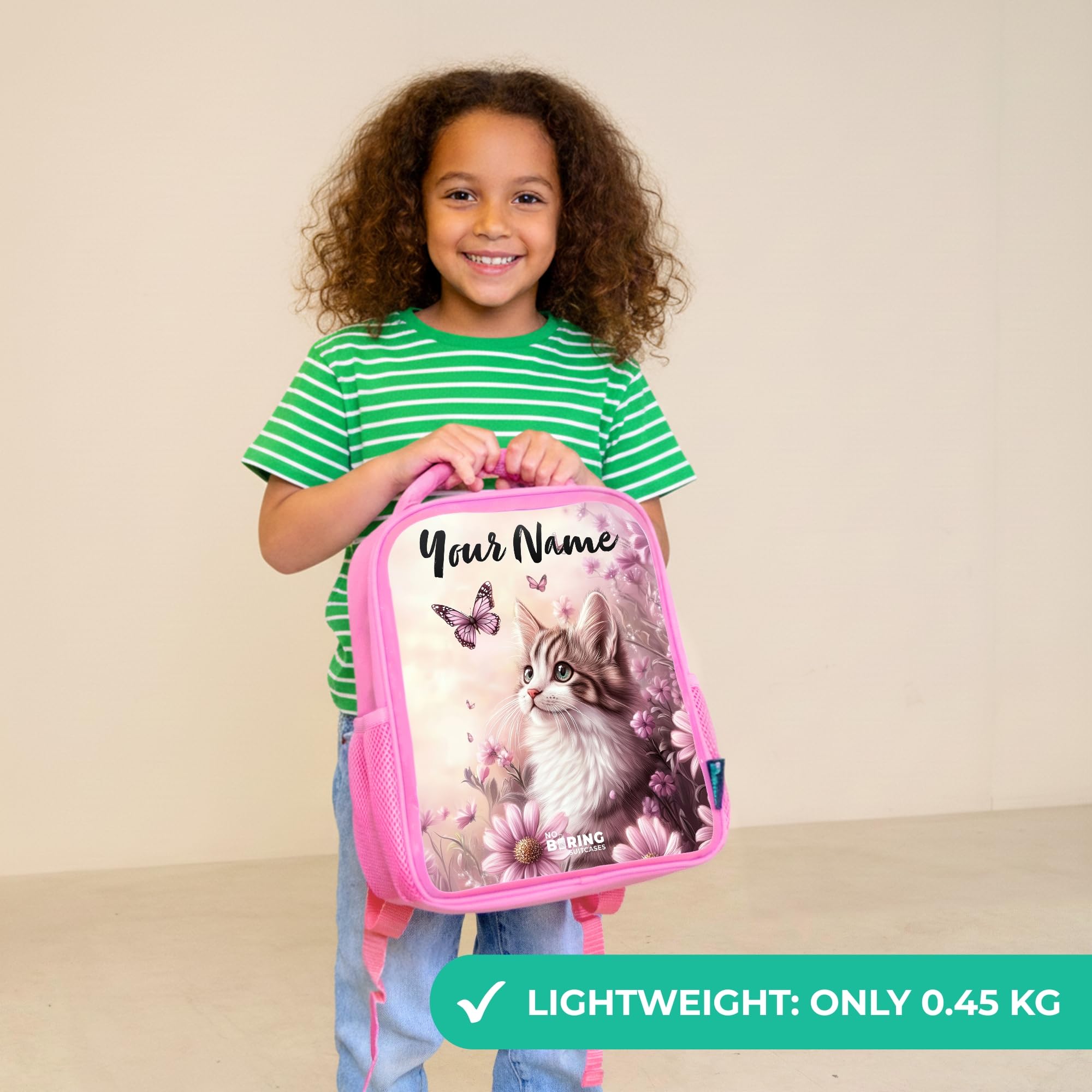 NoBoringSuitcases© Zaino Per Bambini Zaini Scolastici Rosa | 8L - Bambina Backpack Piccolo Zainetto School Bag La Scuola Leggero Asilo Bimbo Adolescente