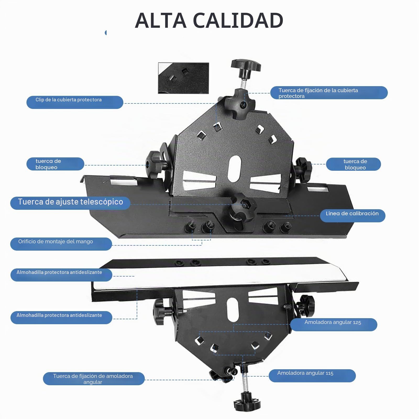 Cortador de Azulejos, Cortadora de Azulejos 45° para Amoladora Angular de 115/125 MM, para Azulejos de Cerámica/Mármol