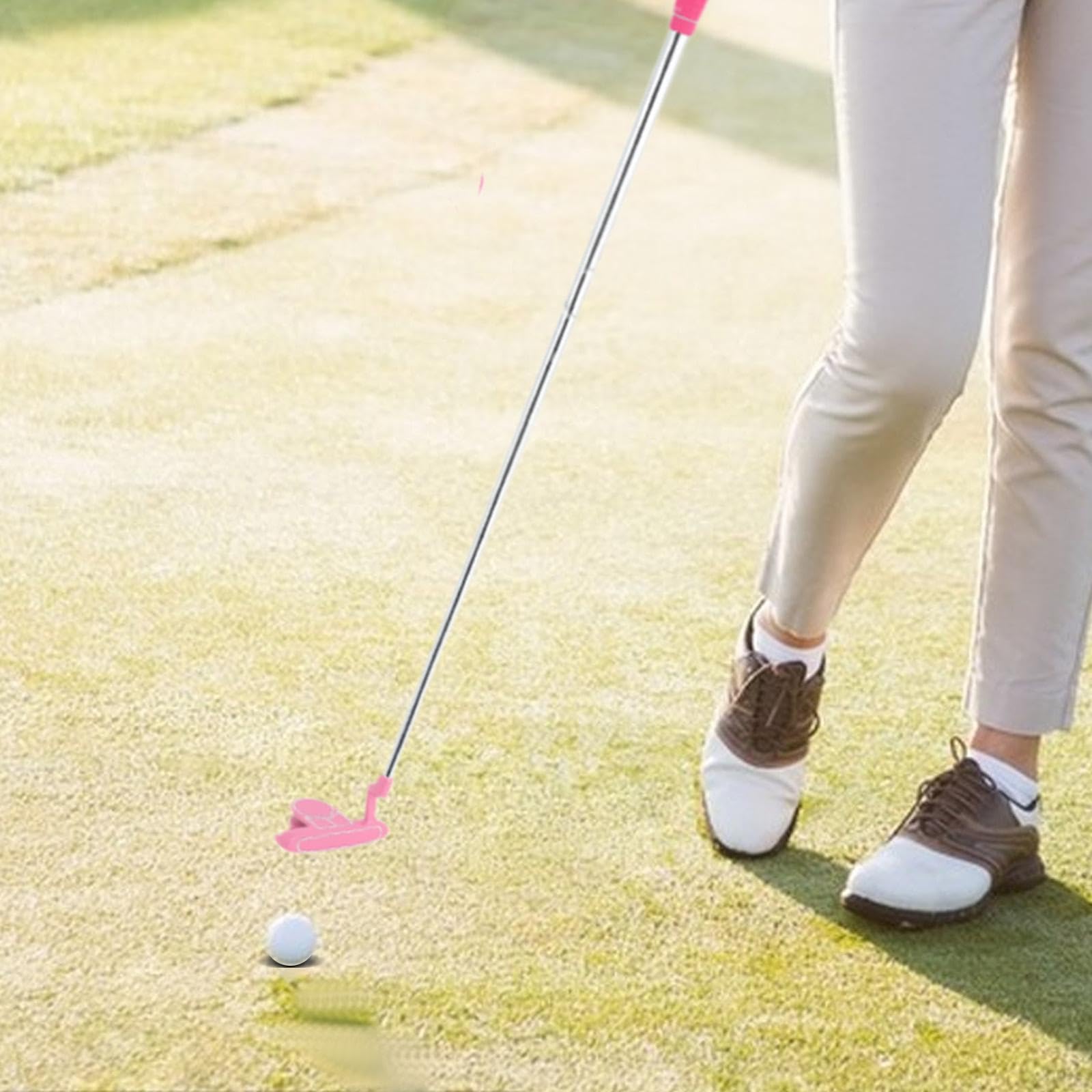 Gralara Putter de Golf Rosa Portátil para Entrenamiento de Golf, para Mujeres Diestras.