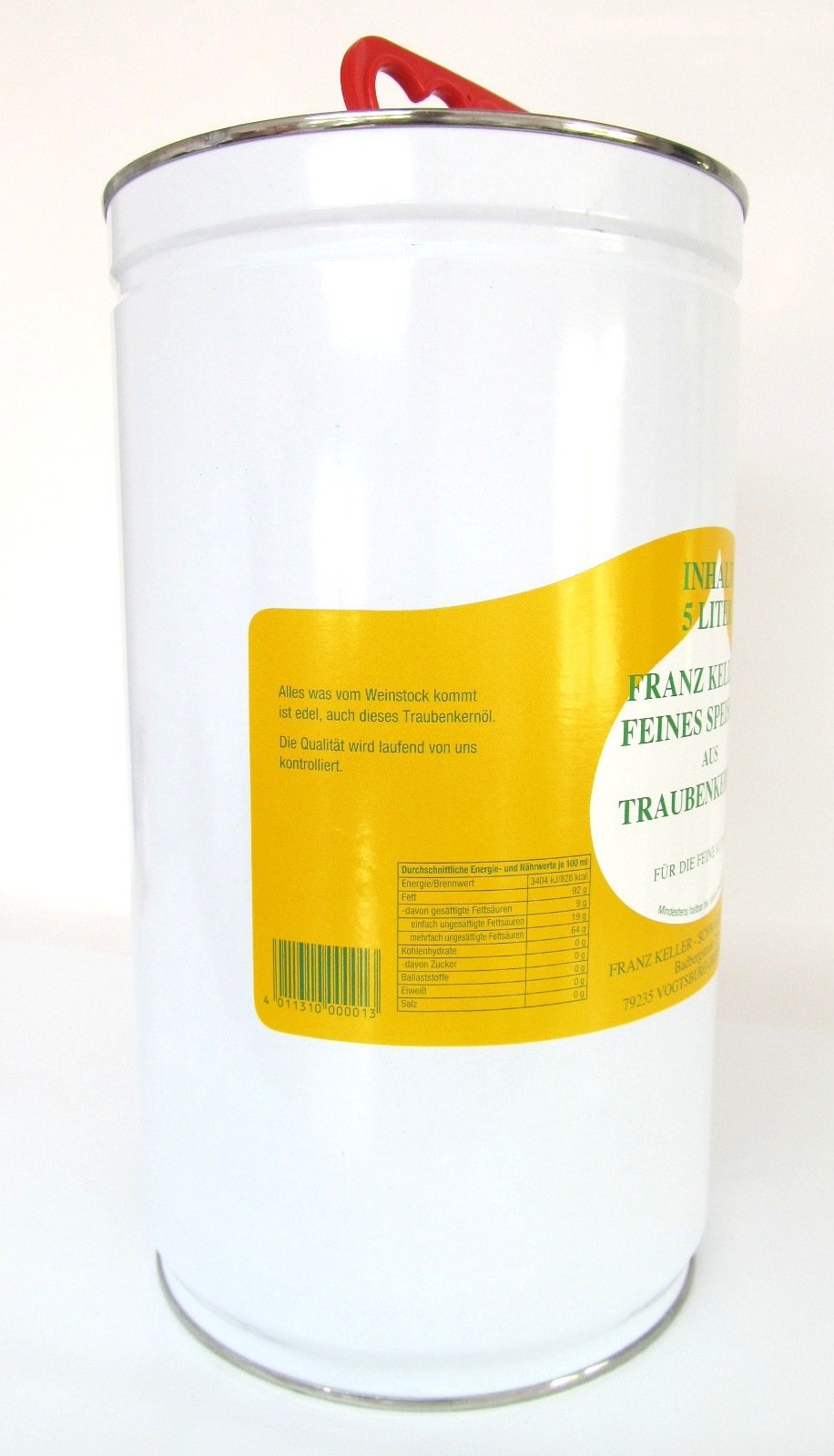 Traubenkern Öl, von Franz Keller, 5 l Kanister