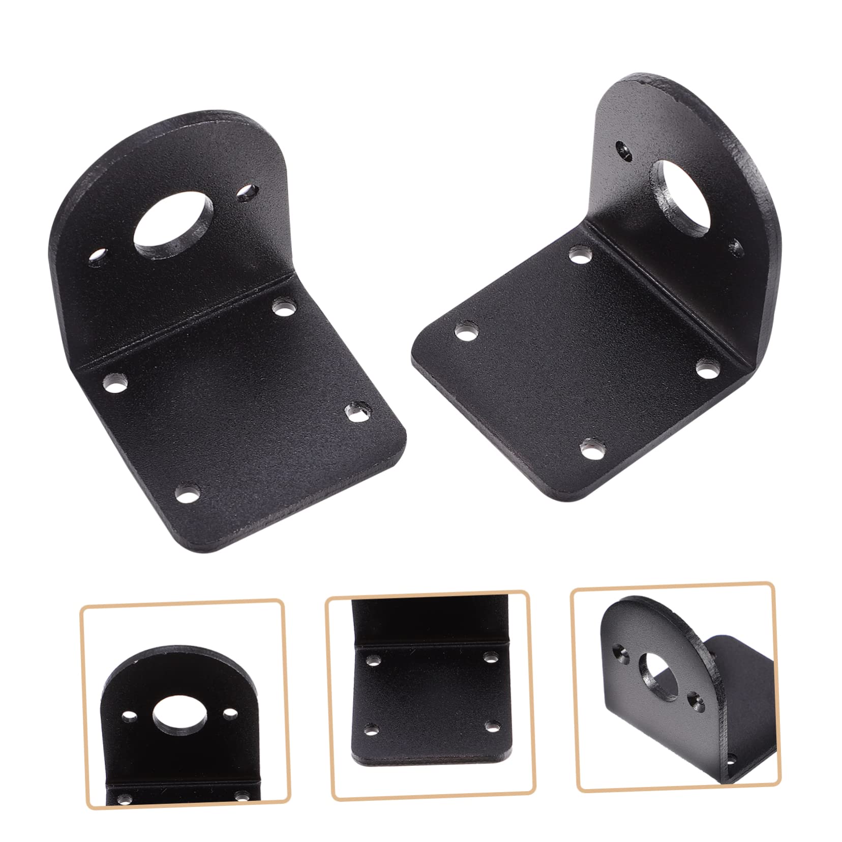 ULTECHNOVO Motor Fixed Bracket DIY Mini Motor Bracket for Horizontal Mounting Aluminum Alloy 2 Pcs