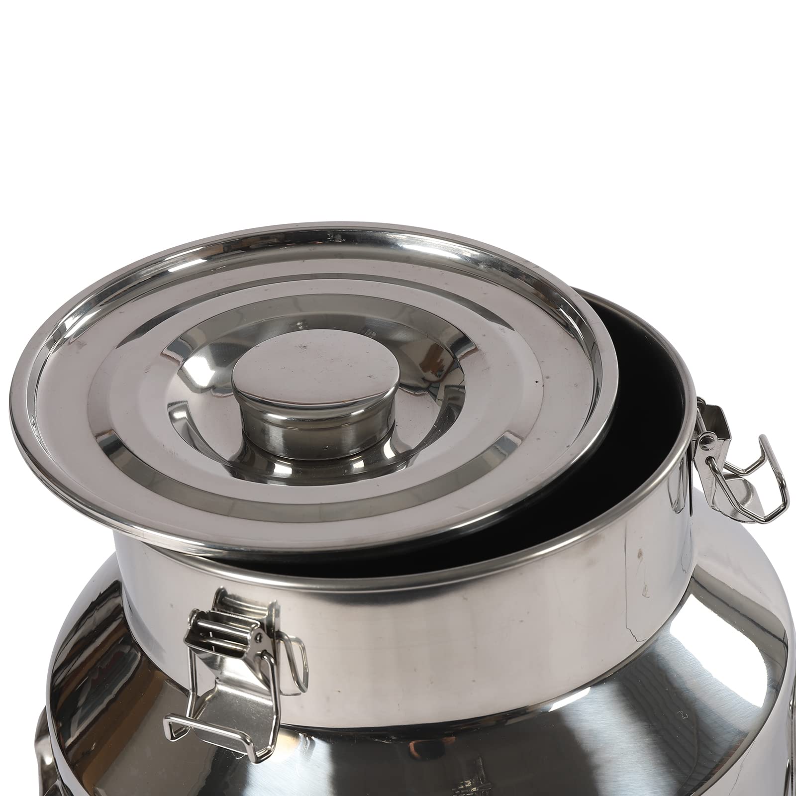 Jarra de transporte hermética para leche, cubo de almacenamiento de acero inoxidable, recipiente para alimentos, ideal para almacenar y transportar líquidos para casa y restaurante (28 L)
