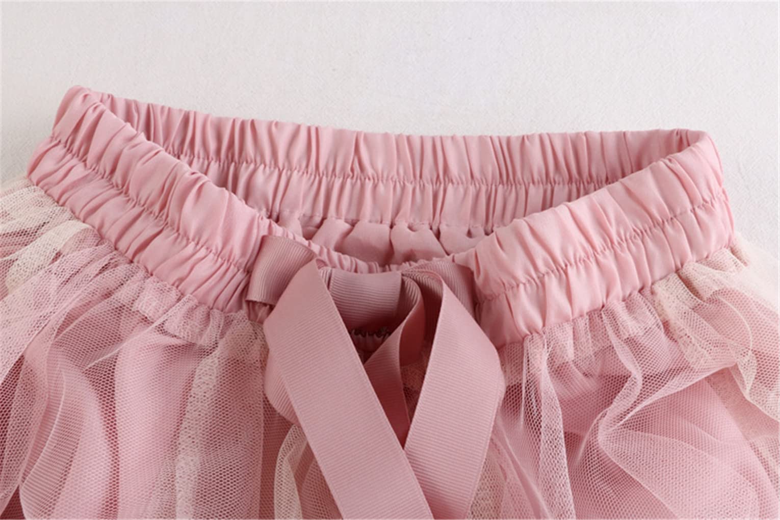 SePkus Faldas Informales para Mujer, Cintura elástica, Tul, línea A, Faldas mullidas Plisadas, Falda de Malla de Moda con Vendaje de Lazo (Color 1, Talla única)