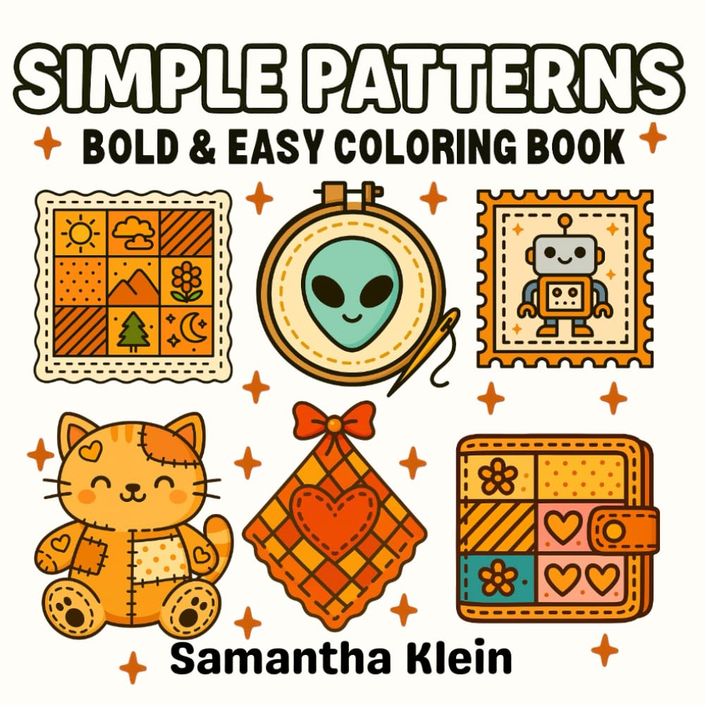 Simple Patterns Bold & Easy Coloring Book for Kids & Adults: Cozy Designs for Relaxation and Stress Relief (Comfy Series)