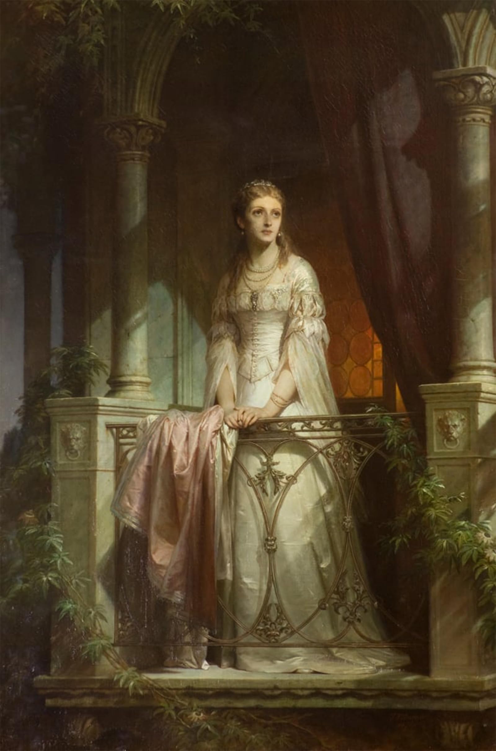 ARTXLXXBN Famous Painting Art Wall Decor Abstract Art Picture Juliet on the Balcony by Dicksee Animal Pictures for Home Decor 60x90cm
