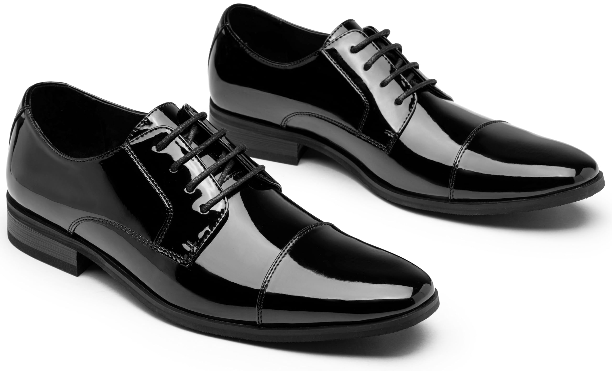 Jousen Mens Dress Shoes Tuxedo Patent Oxford Classic Comfortable Dress Shoes for Men