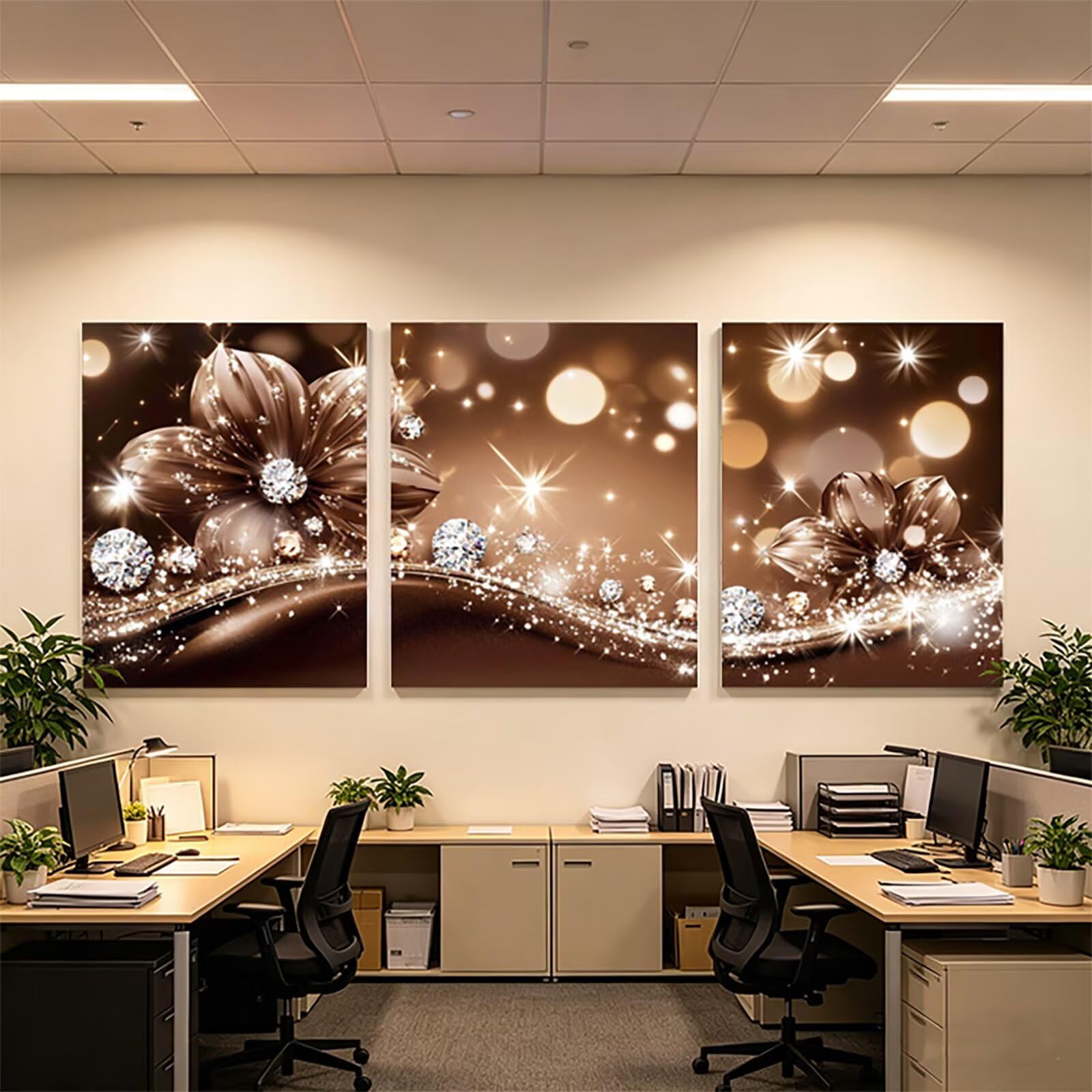 Zestawy sztuki abstrakcyjnej diamentowej dla dorosłych, 5D kwiatowy obraz diamentowy pełne zestawy wierteł, 50 x 76 cm, kryształ górski do malowania po numerach, haft krzyżykowy do dekoracji domu