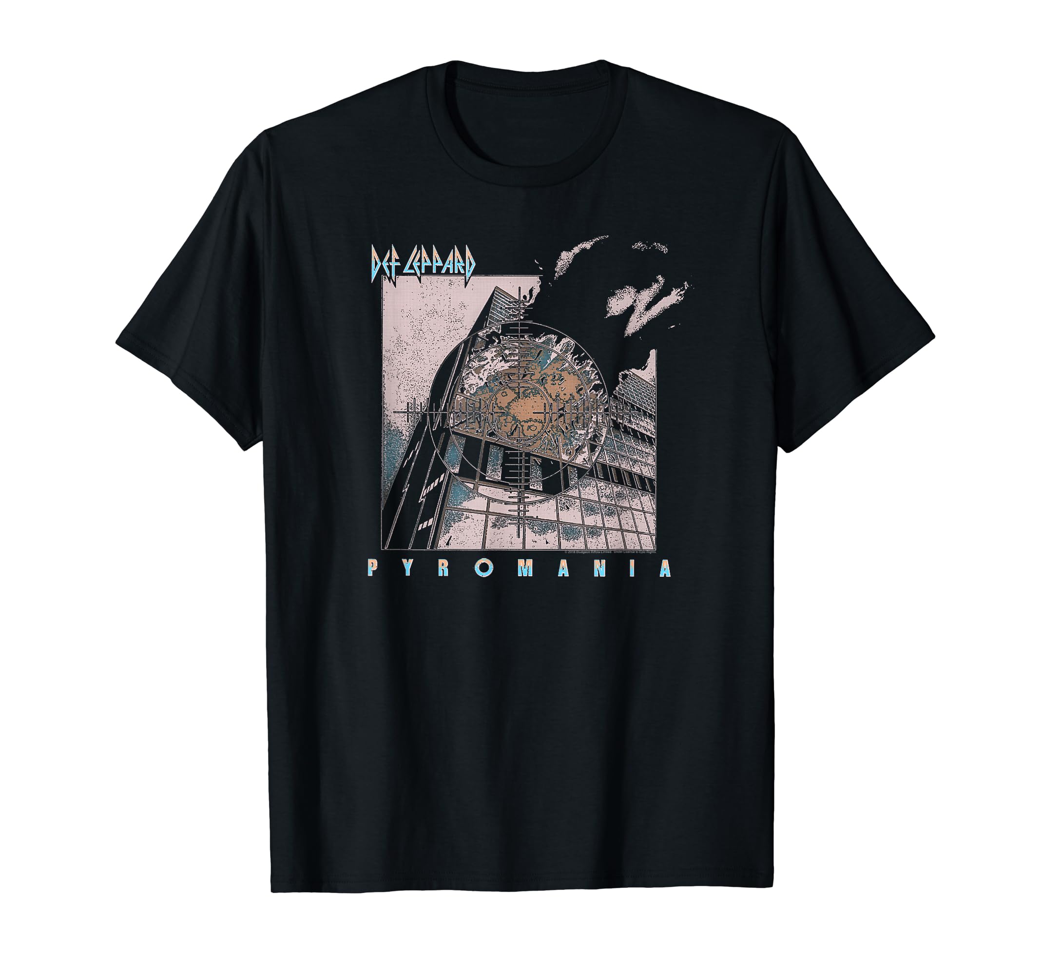 Amazon | Def Leppard パイロマニアフェード Tシャツ | Tシャツ