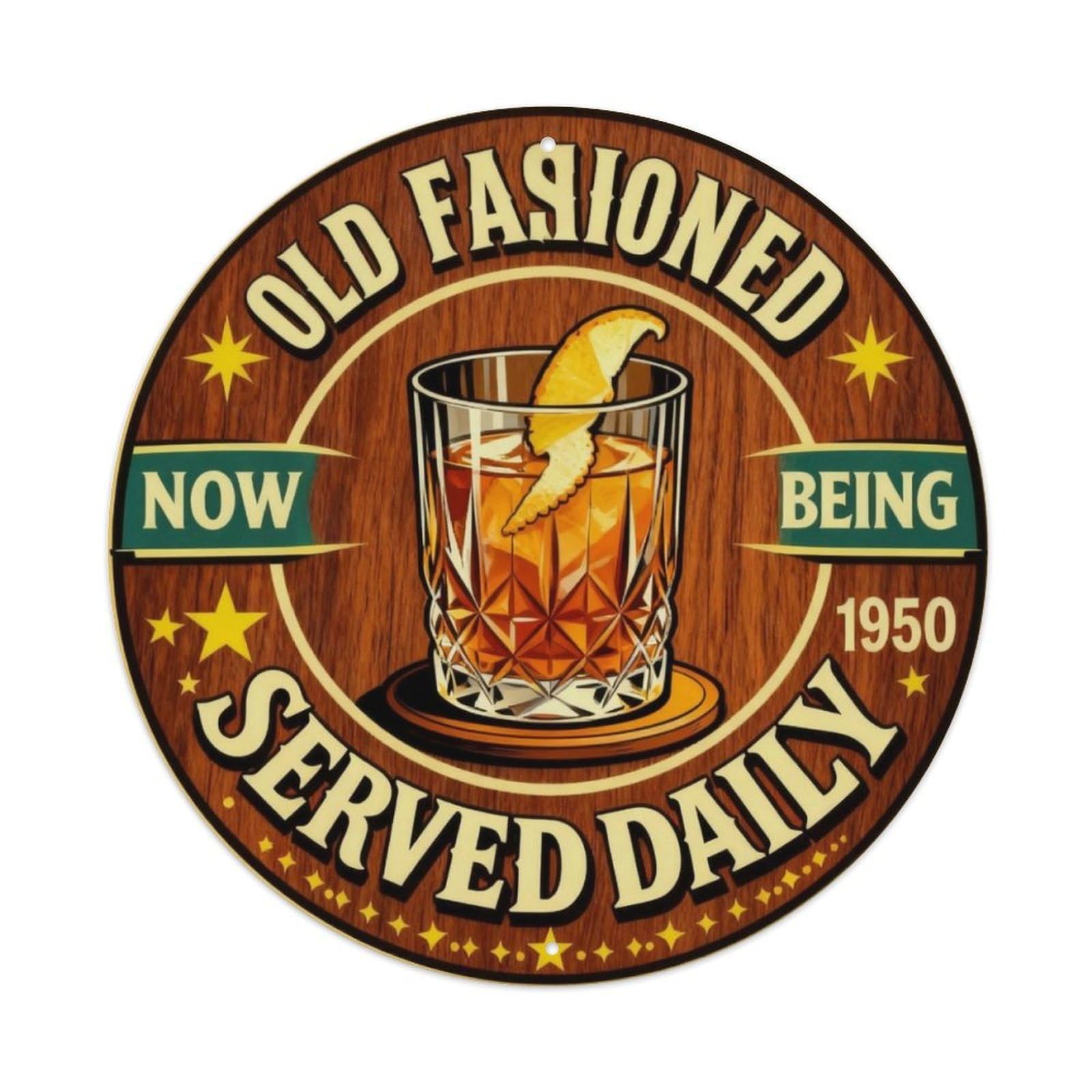 Old Fashioned Bar Sign Metal Tin Sign Plaque