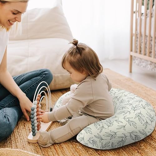 Miniatura 8 de Funda de almohada de lactancia, paquete de 2 fundas extraíbles de muselina de algodón para almohadas de lactancia, funda de almohada ultrasuave para