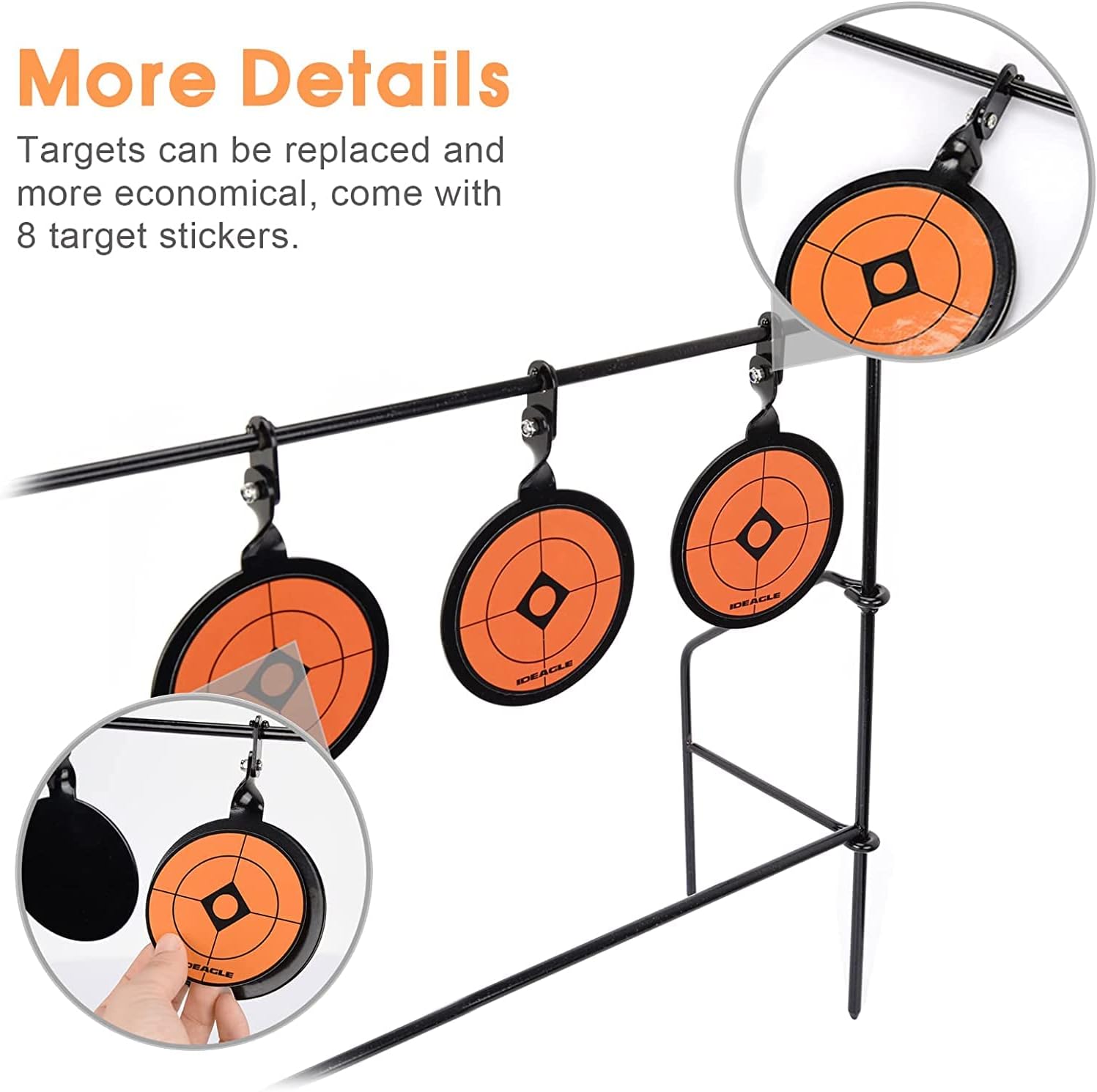 BOOSTEADY Targets Heavy Metal Spinning Pallet Shooting Target for .177