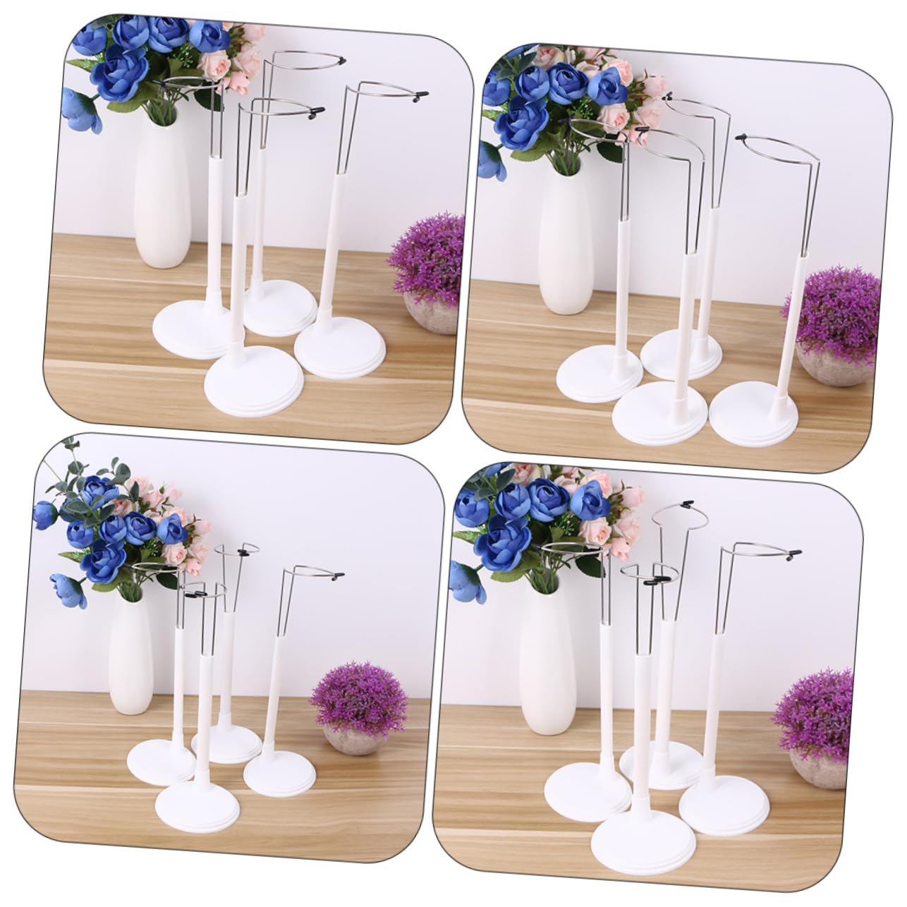 Abaodam 8pcs Doll Support Frame for Display Sturdy Plastic Stand Rack for Dolls