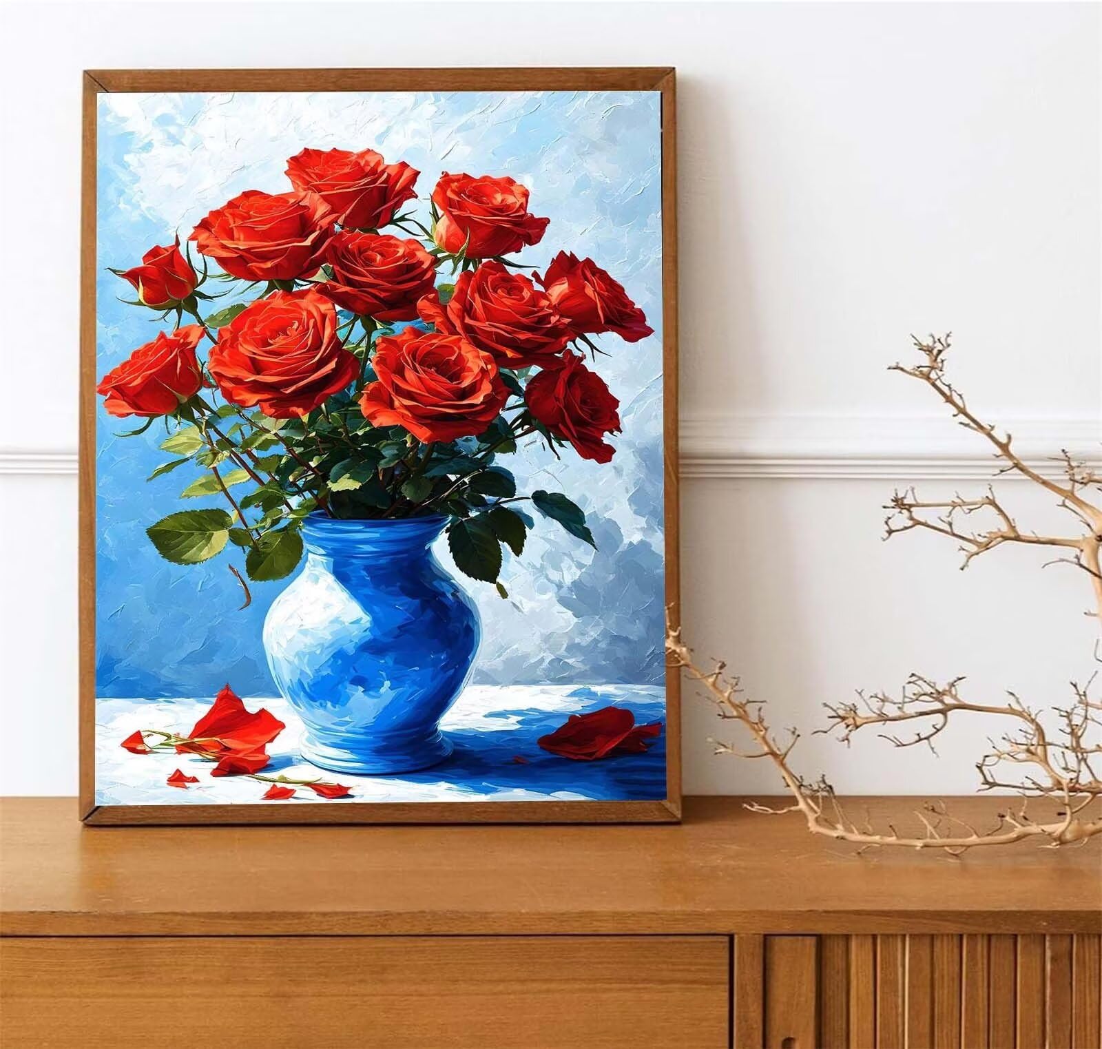 バートン作品バラの花束23センチ✖️16センチ油絵手書き肉筆画 Amazon.co.jp: バラの花束 ペイントバイナンバー 大人子供用 DIY番号