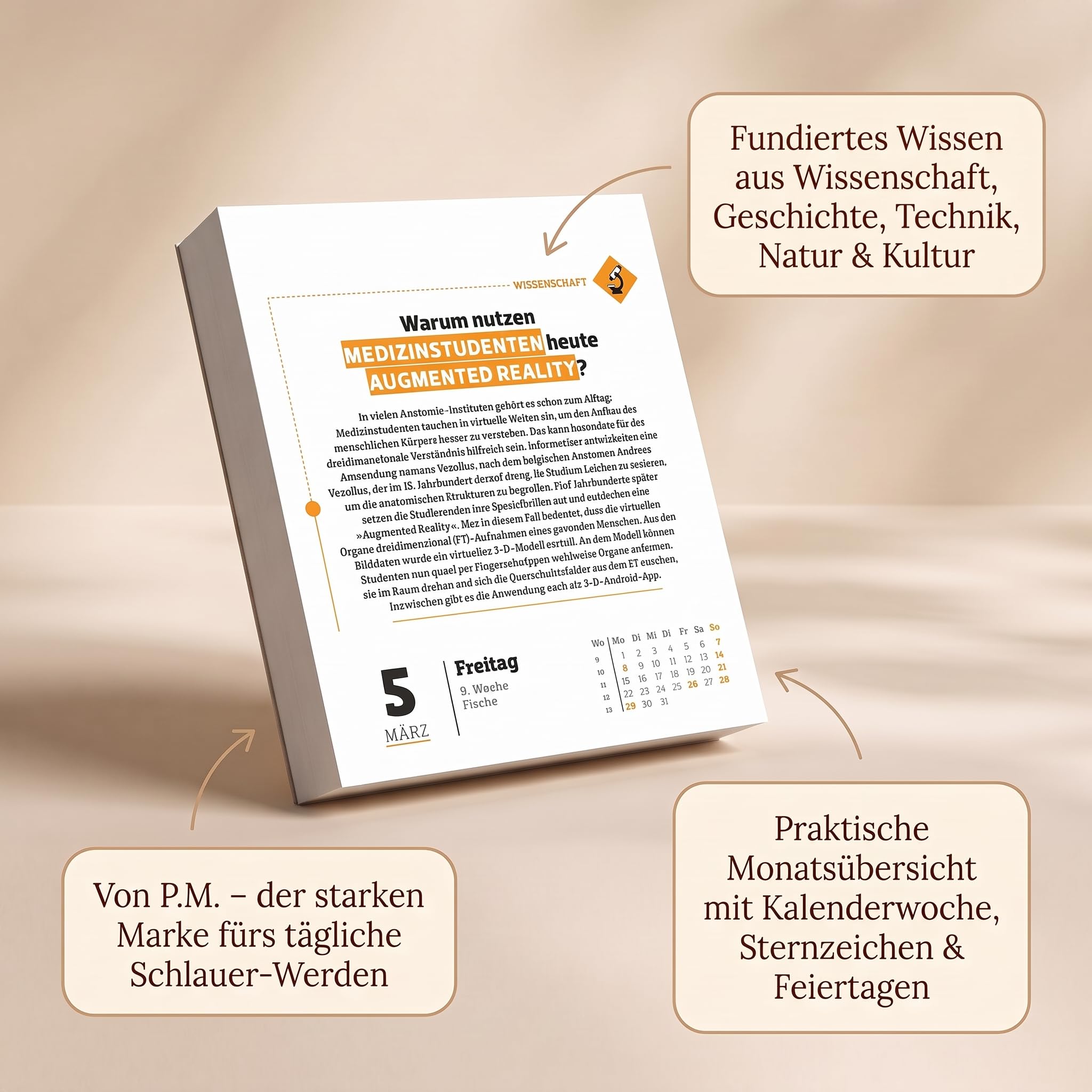 P. M. schneller schlau - Allgemeinbildung 2027: Tagesabreißkalender 12,5x16 cm mit 313 Wissenshäppchen und Quizfragen
