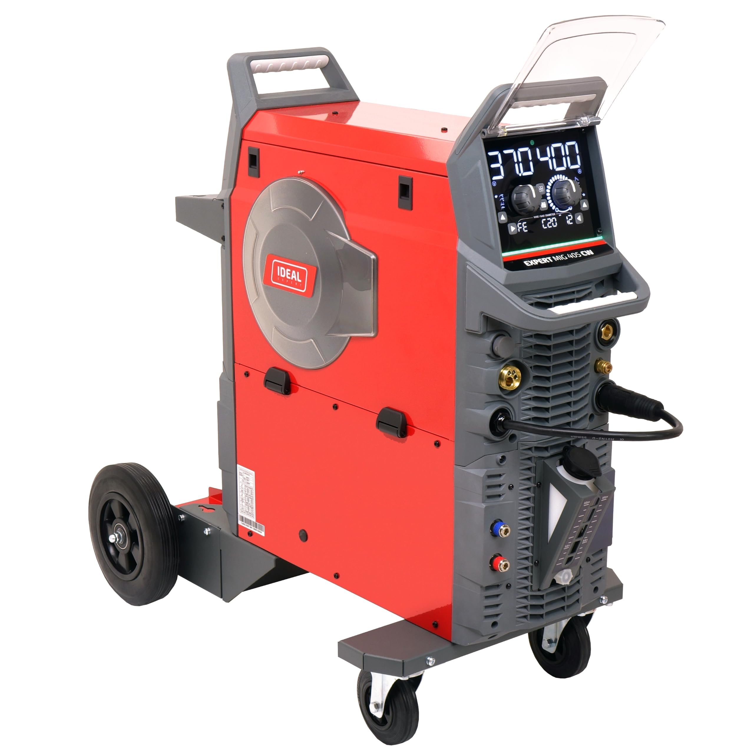IDEAL MIG MAG 400 A 400 V Inverter Soldadora de gas de protección sinérgica de refrigeración por agua de 4 rodillos avance de alambre para aluminio acero combi máquina de soldar EXPERT MIG 405 CW