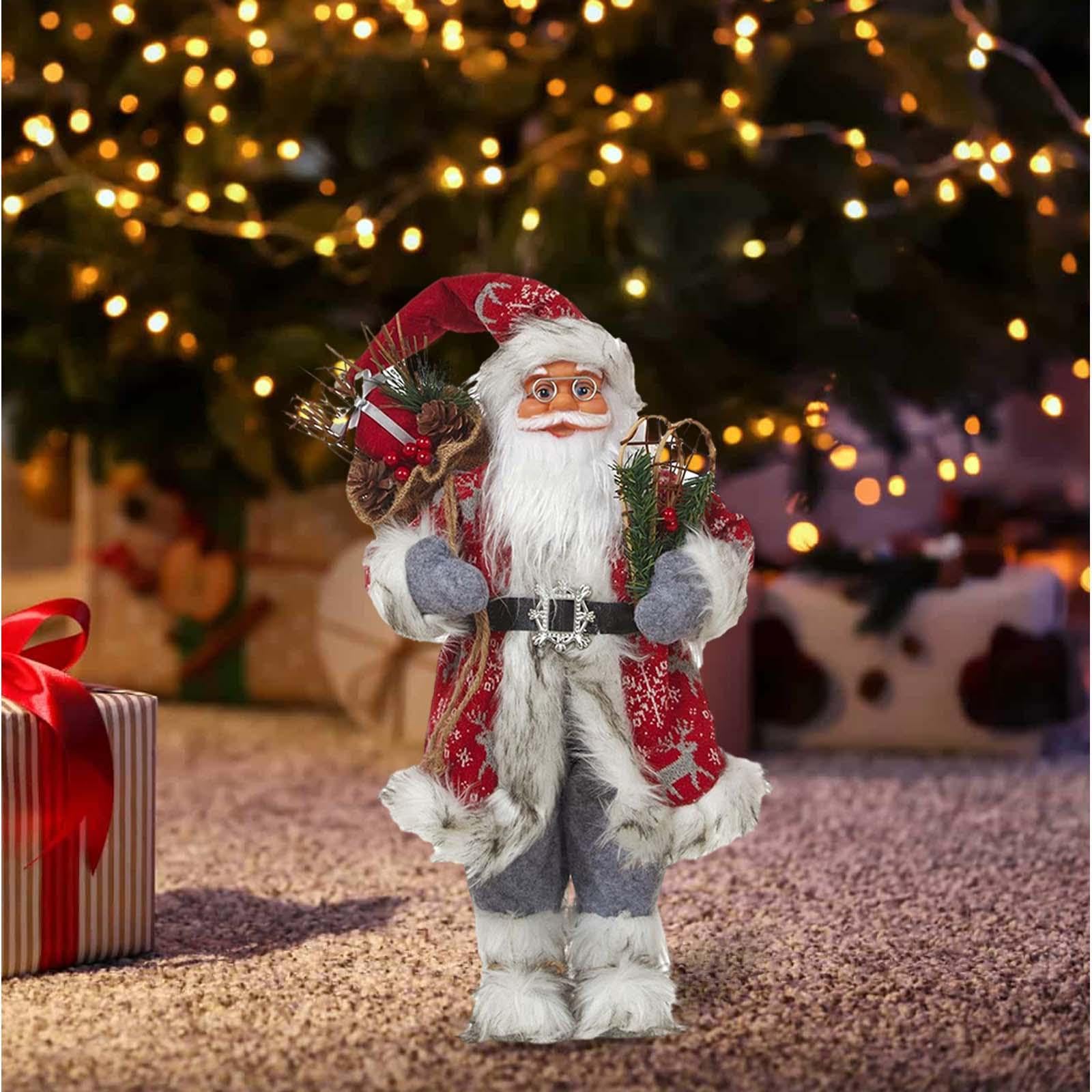 Stehende Weihnachtsmann-Figur 45cm Tischdekoration für Weihnachten, Party, Hochzeit, Silvester, drinnen- 45cm Weihnachtsmann Puppe