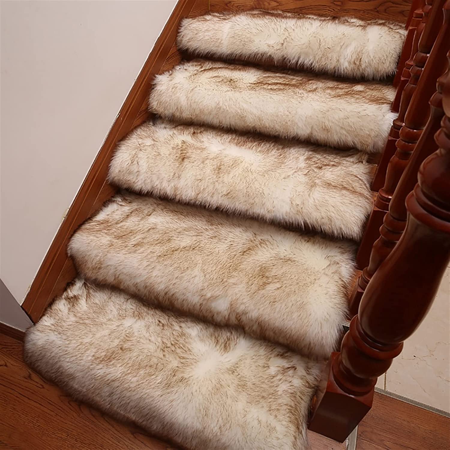 Alfombra antideslizante de gamuza protectora para escaleras de madera