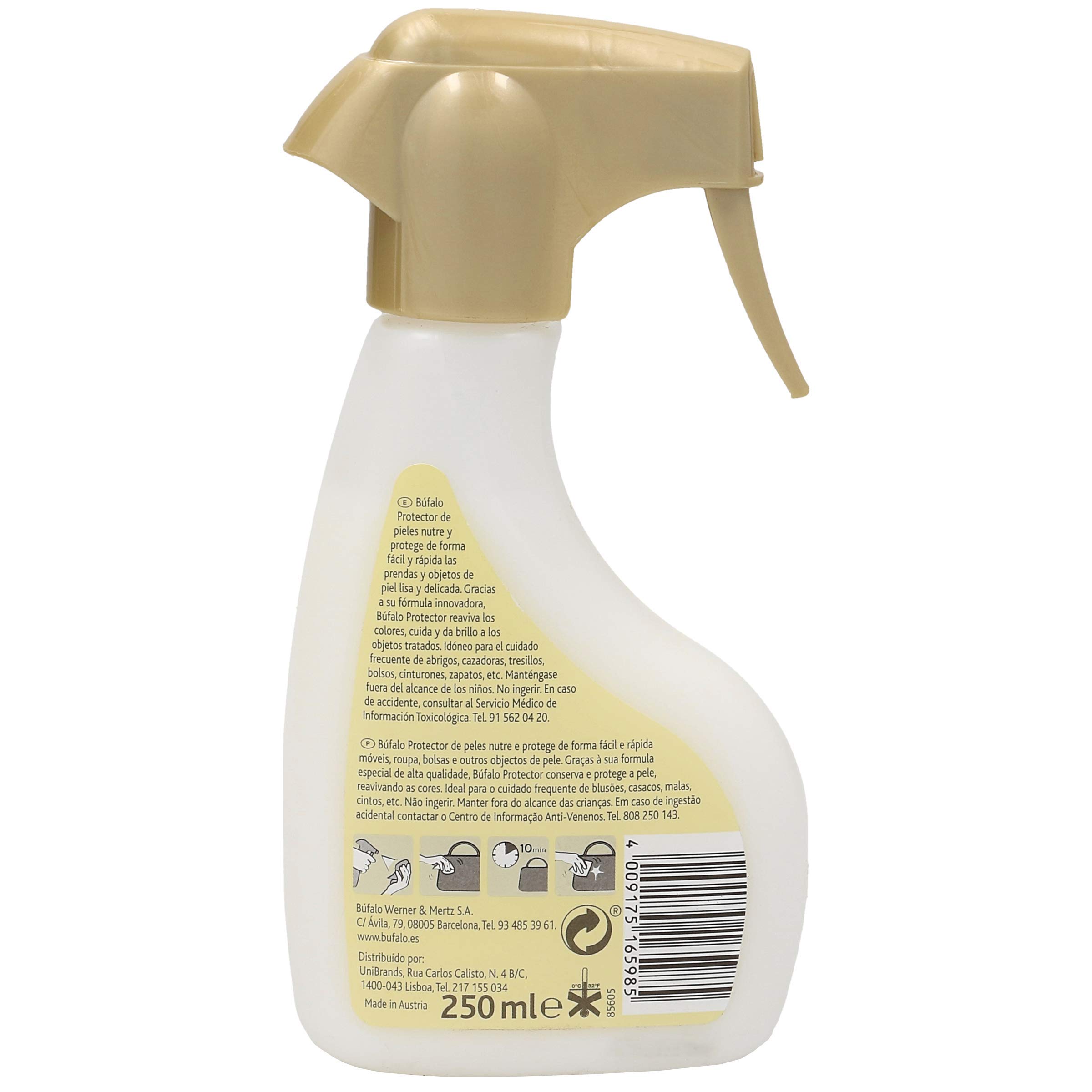 Búfalo Classic Spray Protector de Pieles, Grandes Superficies, Calzado y Bolsos, 250ml