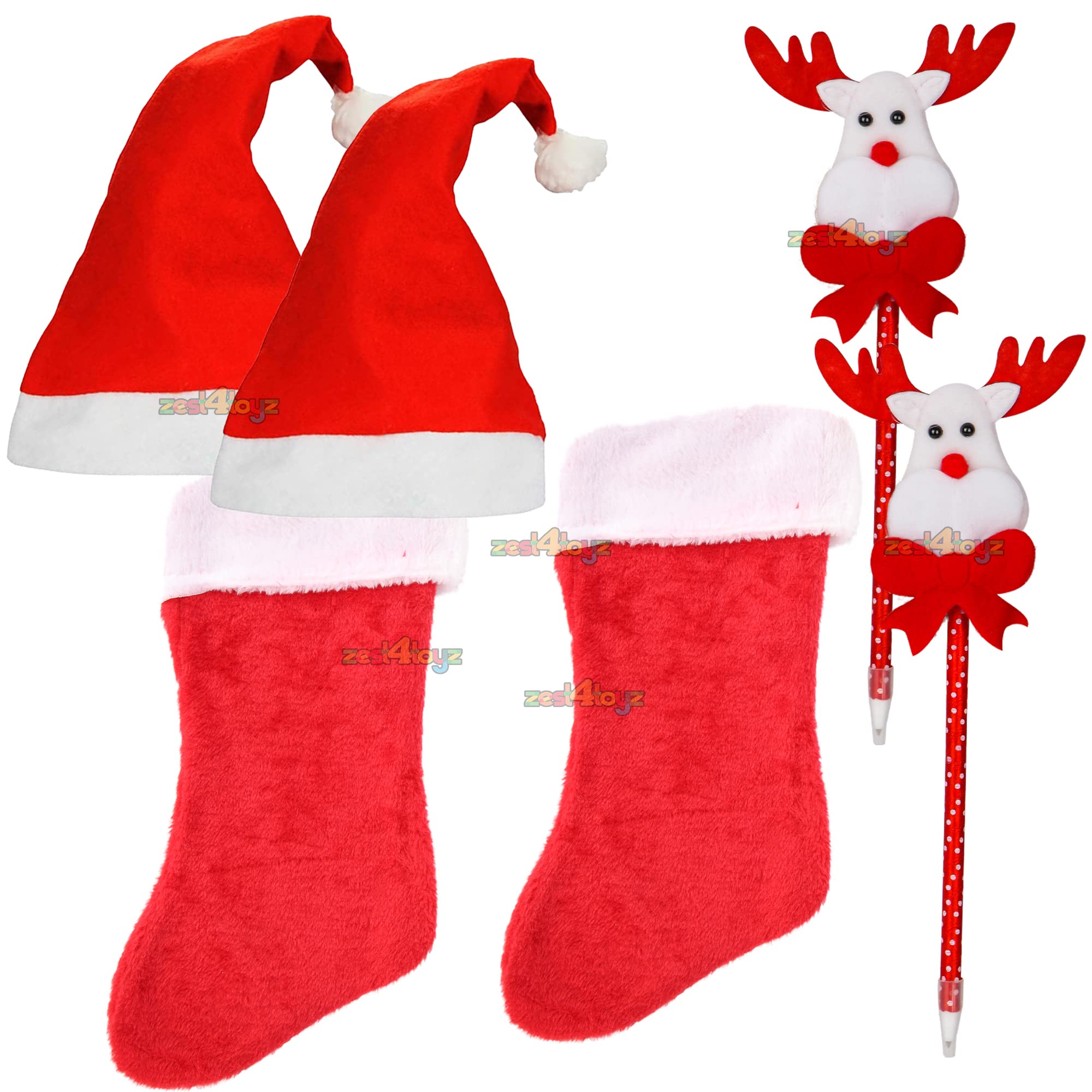 Zest 4 Toyz Christmas Combo Set of 2 Santa Stocking for Gift