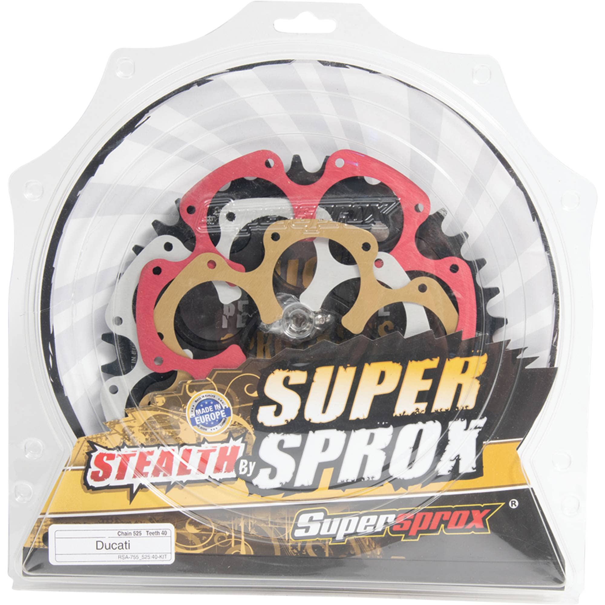 Supersprox Ducati Edge Kit (RSA-755525-40-KIT) Compatible with/Replacement For Ducati Monster 1200 2014-2017, 1200 R 2016, 2017, 1200 S 2014-2017, Panigale 1199 2012-2014, 1199 R 2013, 2014