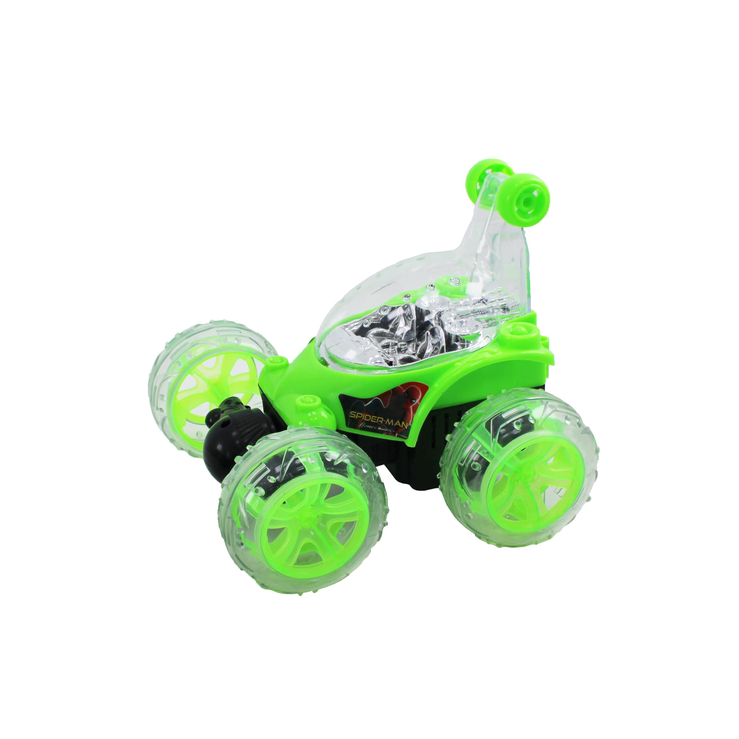 Super Power R/C Remote Control Car 360° Stunt Rolling Action Toy for Kids Ages 3+ Multicolour Plastic, 1 Piece