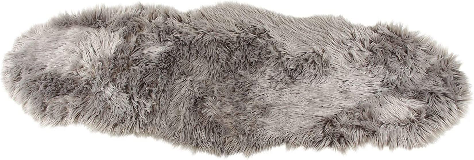 Kunstfell "Light" in taupe, 60x180 cm, Dekofell, Teppich, Läufer