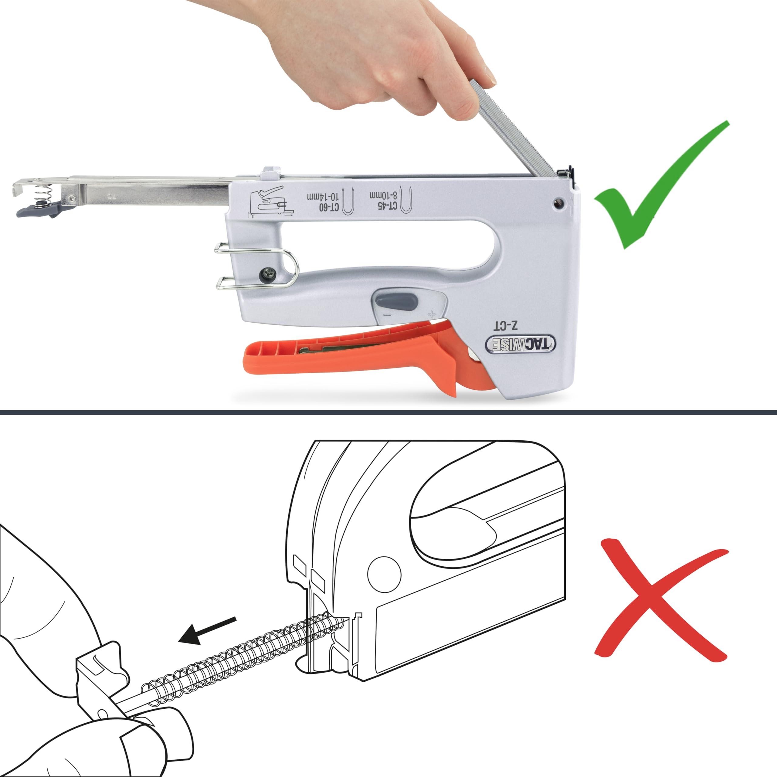 Tacwise 1763 Z-CT Duo Graffatrice in Metallo per Cavi con 4000 Punti, Utilizza Punti CT-45 e CT-60