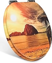 Xonic Design Toilet Seat, Premium Toilet Lid, Toilet Seat with Soft-Close Mechanism, High-Quality Toilet Seat with Motif, MDF105