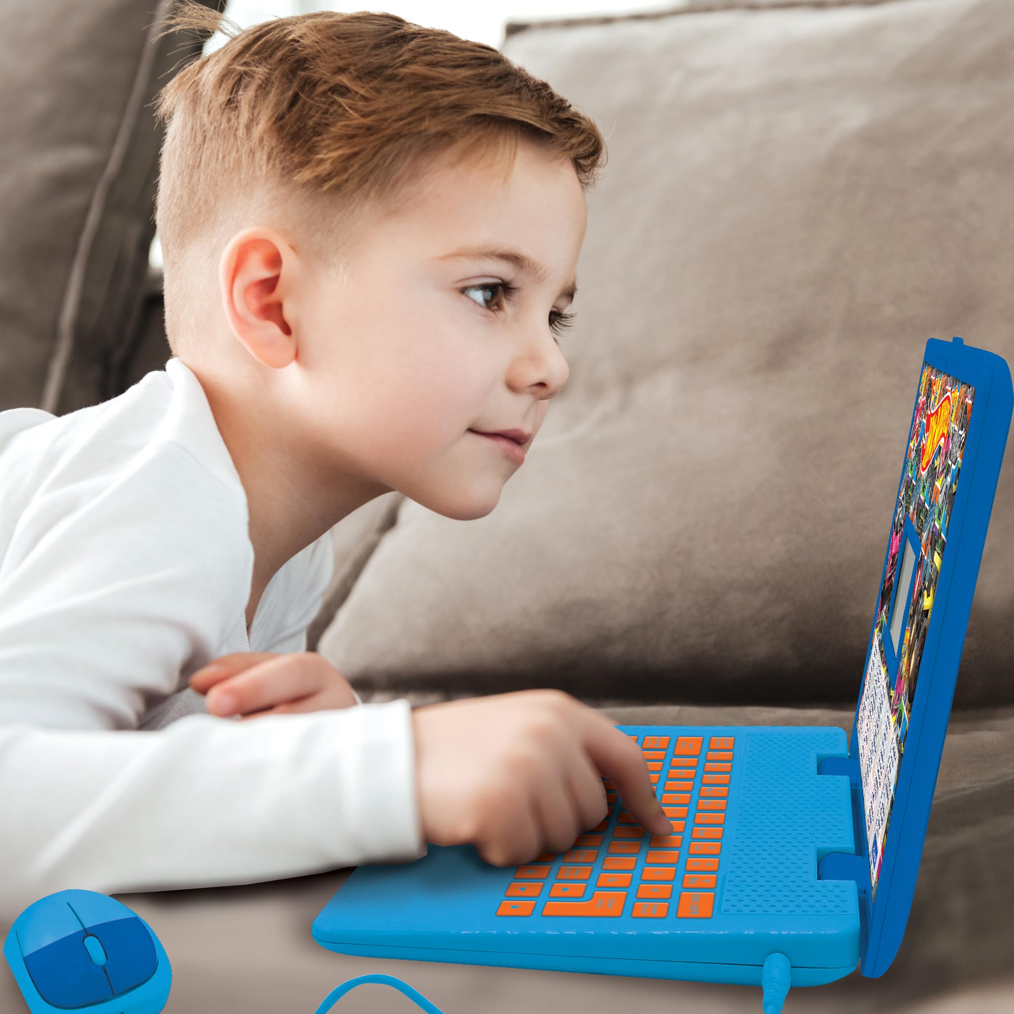LEXIBOOK, Hot Wheels Biligual Educational Laptop English Spanish, 164 Bilingual Activities, 3 Animated Stories - Image 3